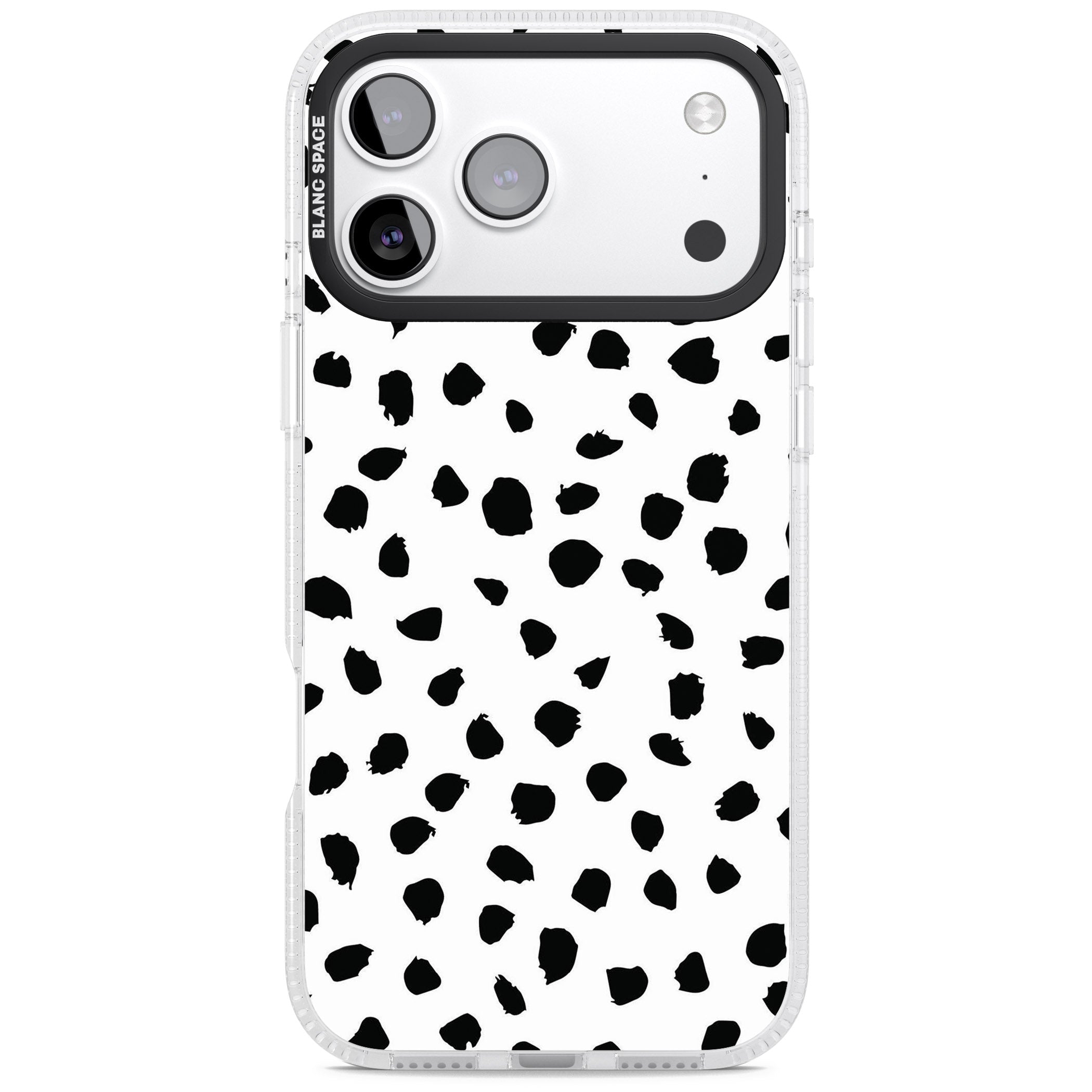 White Dalmatian Print iPhone 17 Pro Impact Air Clear Phone Case
