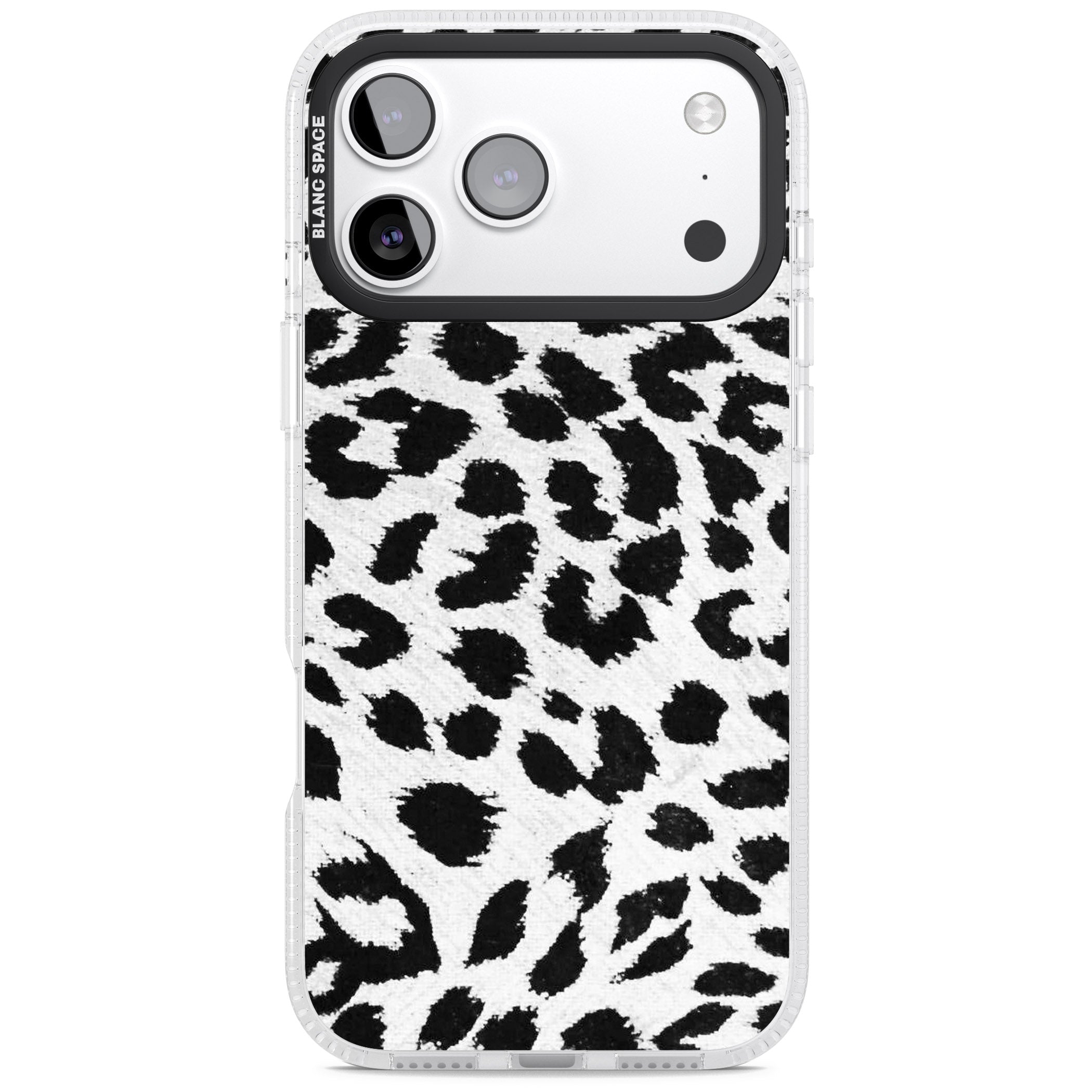 Rar Leopard Print White iPhone 17 Pro Impact Air Clear Phone Case