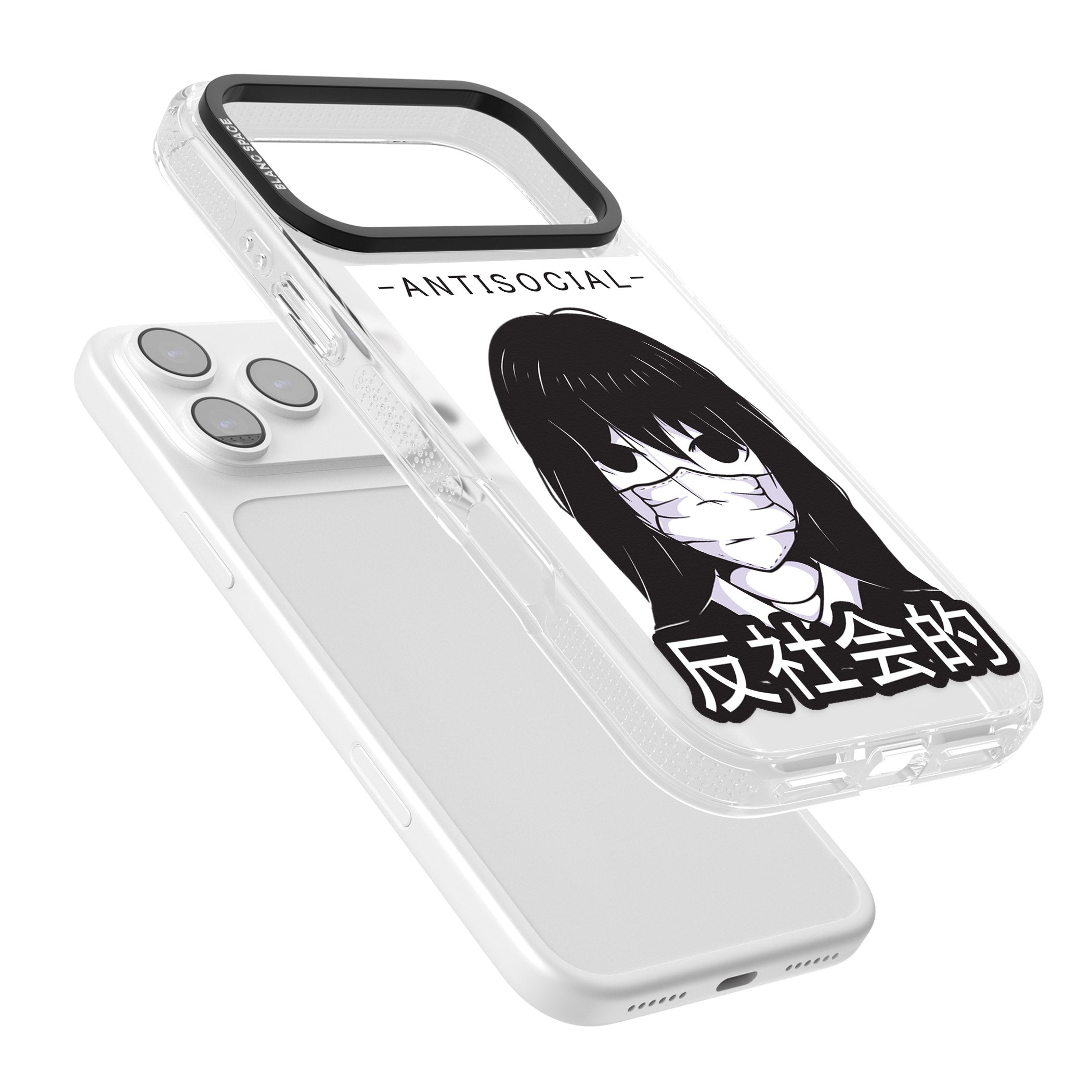 Anti Social iPhone 17 Pro Impact Air Clear Phone Case Colours