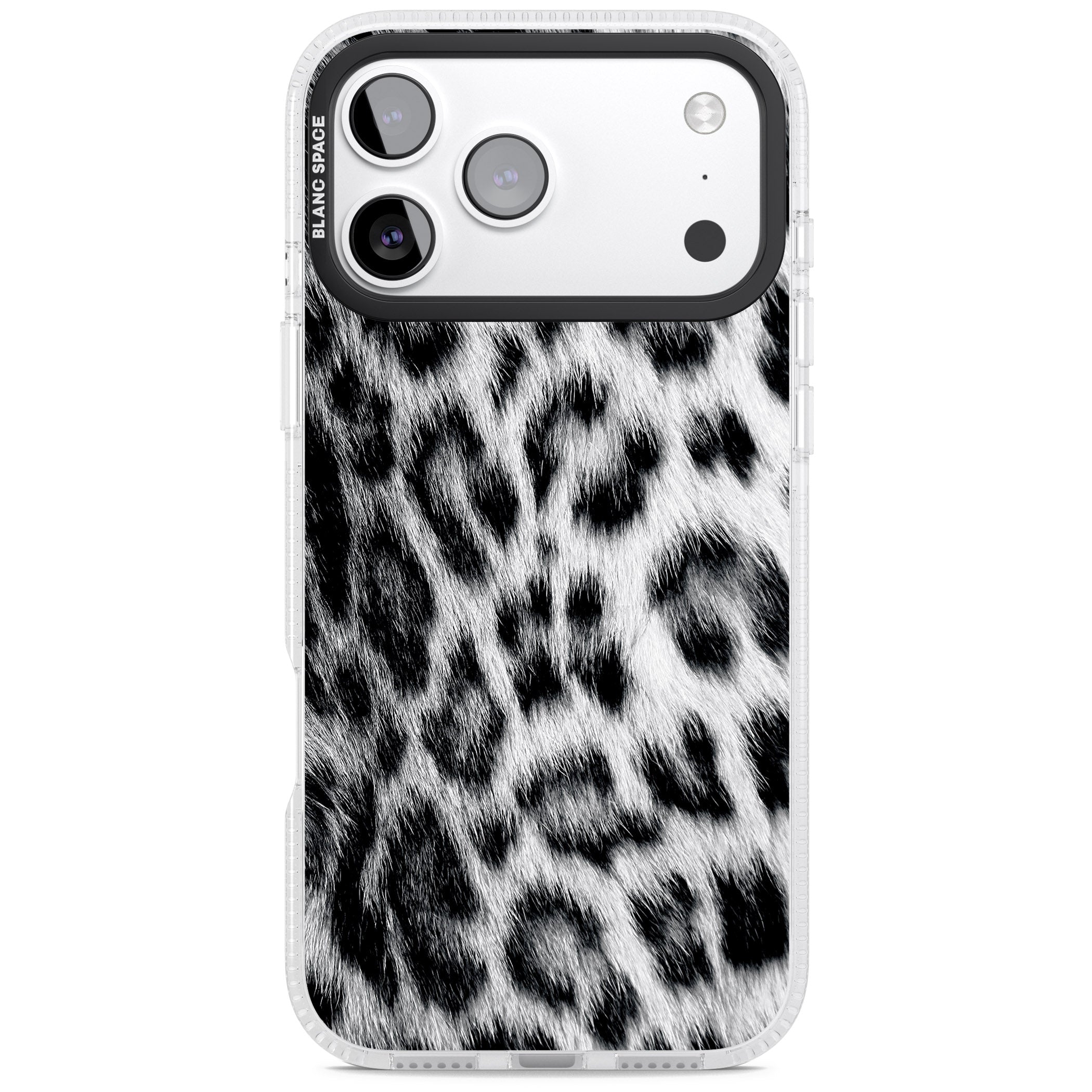 Animal Fur Pattern Snow Leopard iPhone 17 Pro Impact Air Clear Phone Case