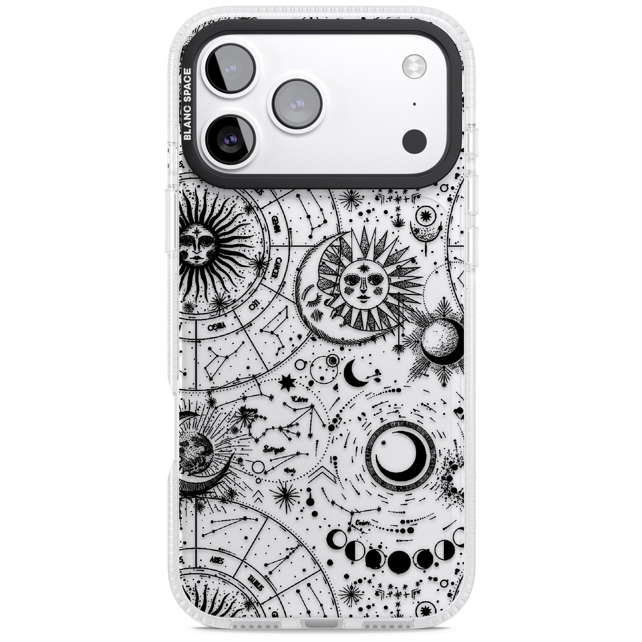 Celestial Zodiac iPhone 17 Pro Impact Air Clear Phone Case