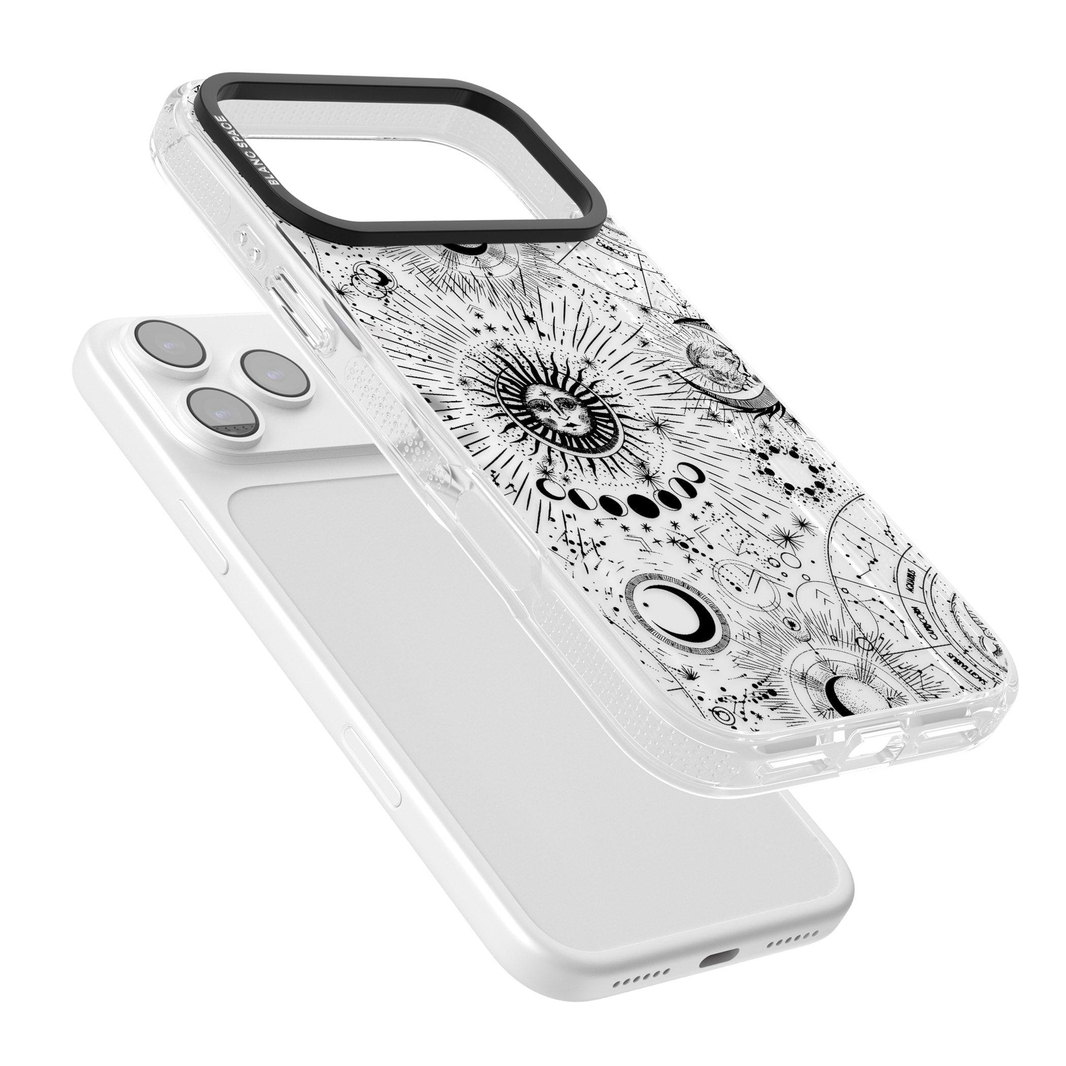 Suns & Zodiac Solar Chart iPhone 17 Pro Impact Air Clear Phone Case Colours