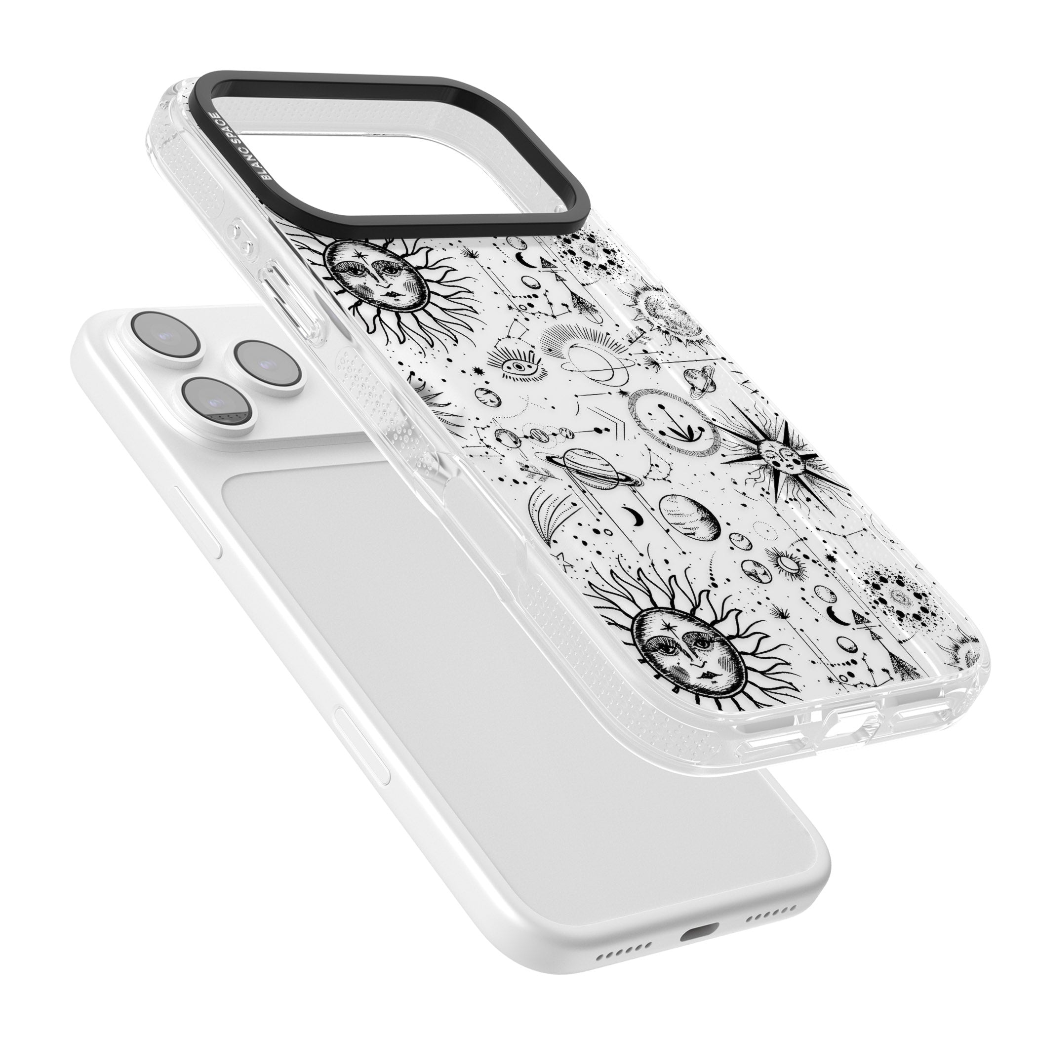 Cosmic Sun & Planets Zodiac iPhone 17 Pro Impact Air Clear Phone Case Colours