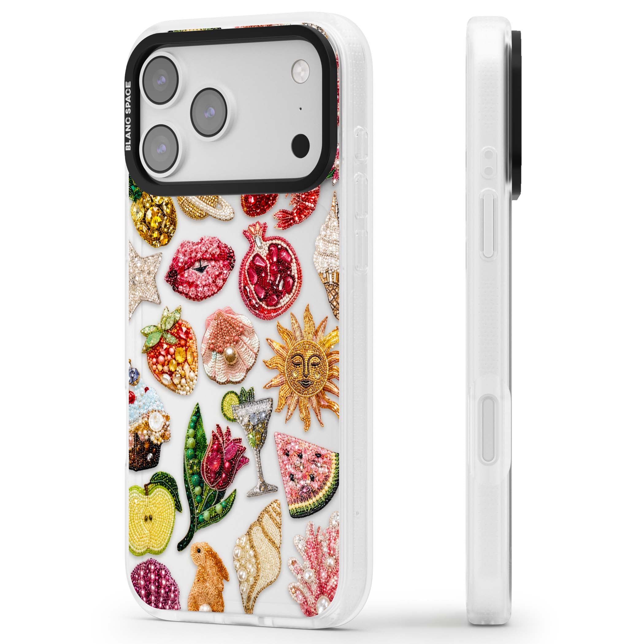Beaded Riviera coquette iPhone case | Clear Case Impact Air case for iPhone 17 Pro, iPhone 17 Pro Max