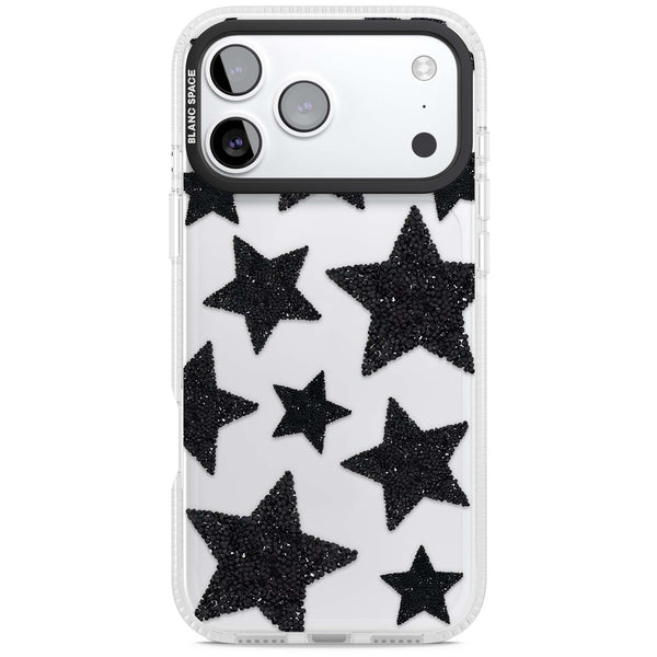 Beaded Black Stars