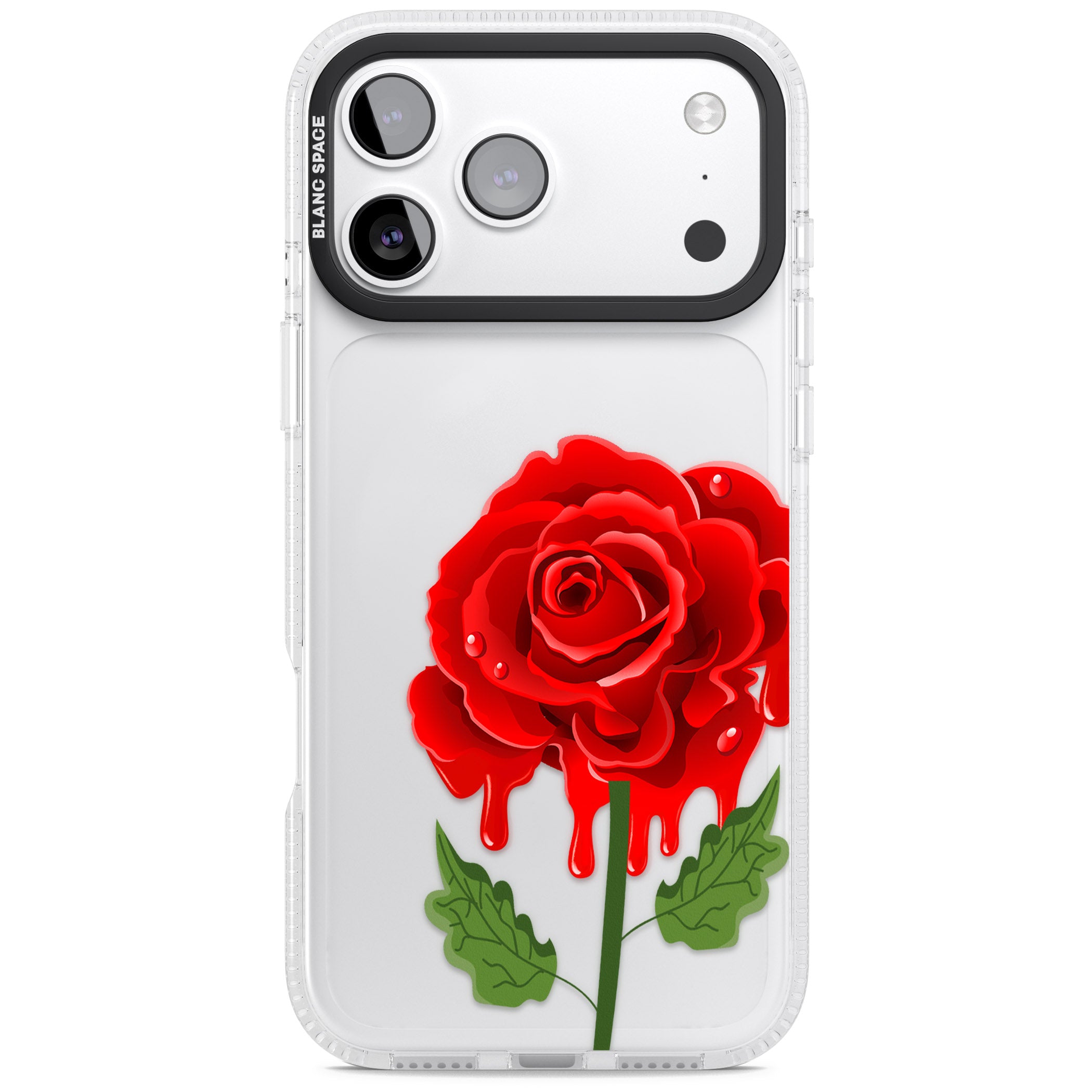 Melting Rose iPhone 17 Pro Impact Air Clear Phone Case
