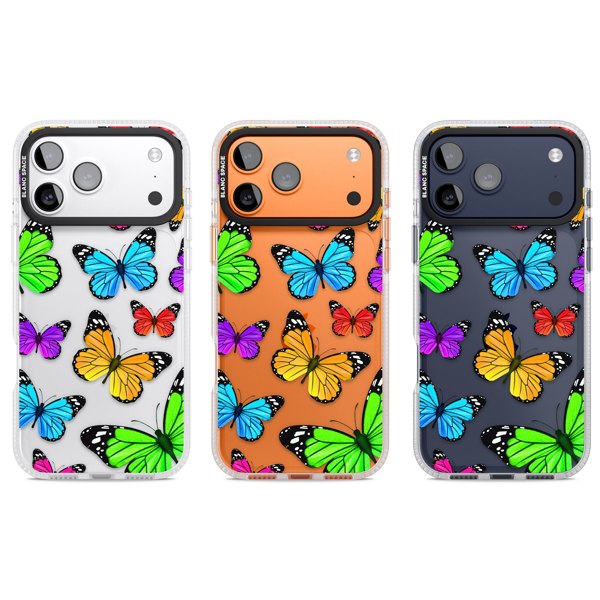 Vibrant Butterflies iPhone 17 Pro Impact Air Clear Phone Case APT Impact Protection