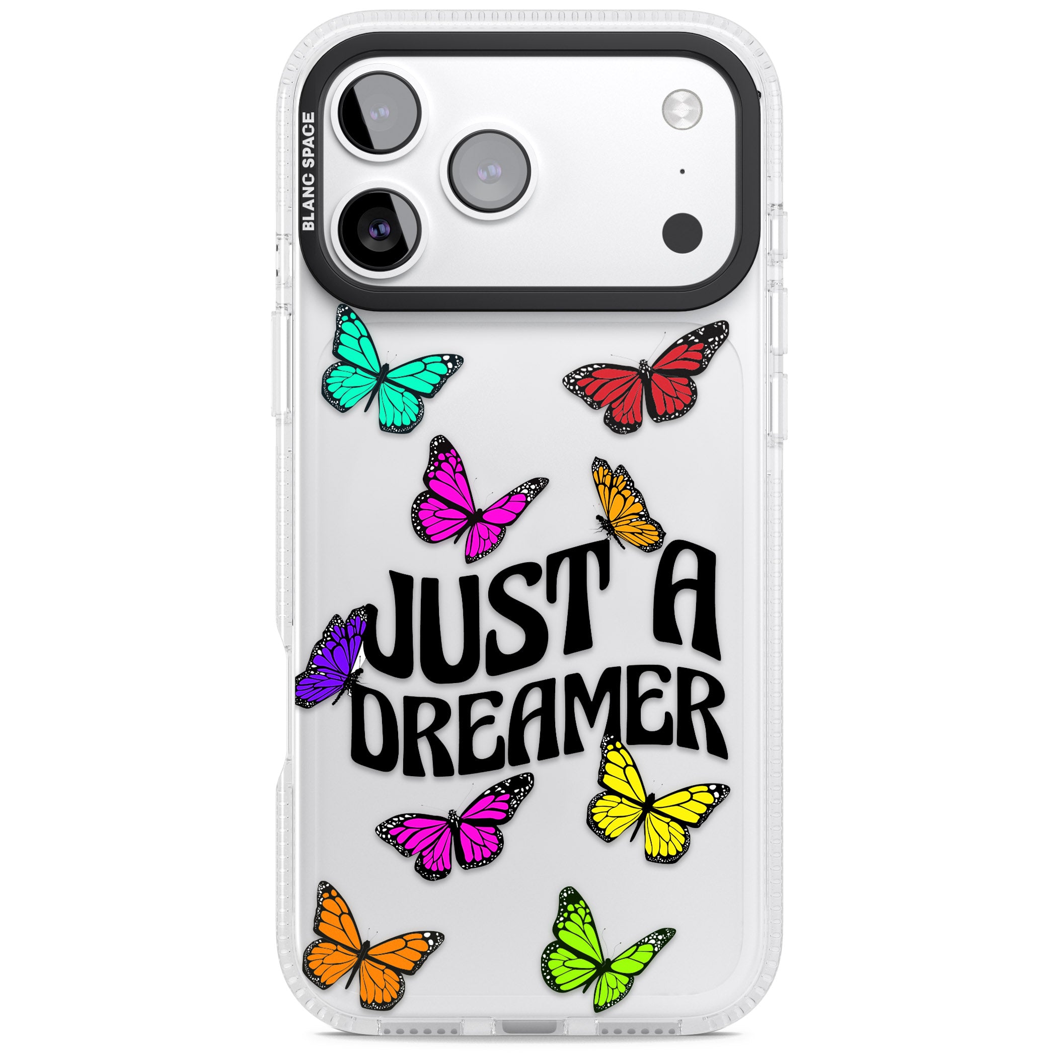 Just A Dreamer Butterfly iPhone 17 Pro Impact Air Clear Phone Case