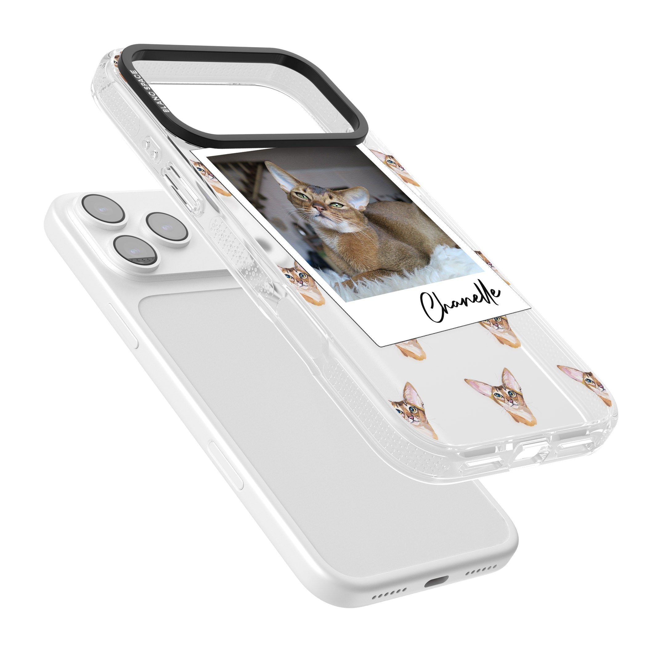 Personalised Abyssinian Cat Photo iPhone 17 Pro Impact Air Clear Phone Case Colours