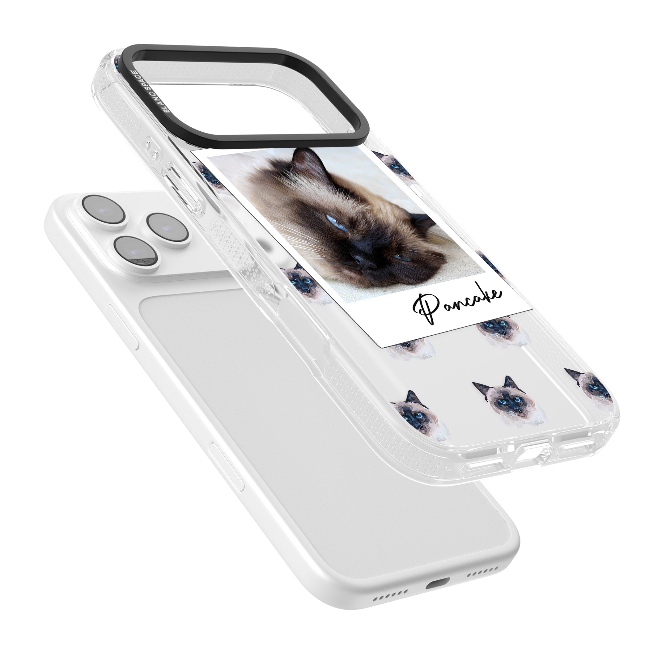 Personalised Burmese Cat Photo iPhone 17 Pro Impact Air Clear Phone Case Colours