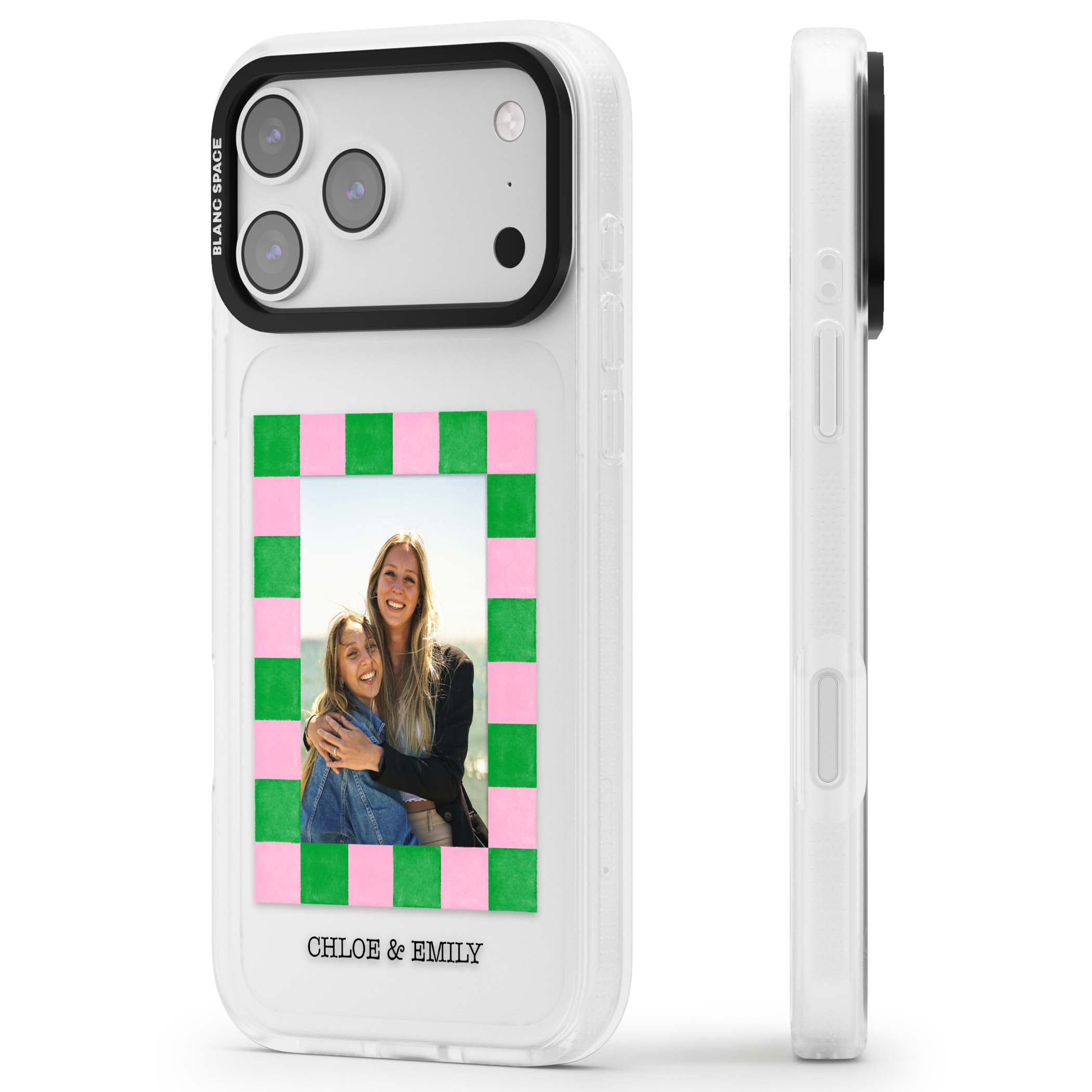 Riviera Check Photo cute iPhone case | Clear Case Impact Air case for iPhone 17 Pro, iPhone 17 Pro Max