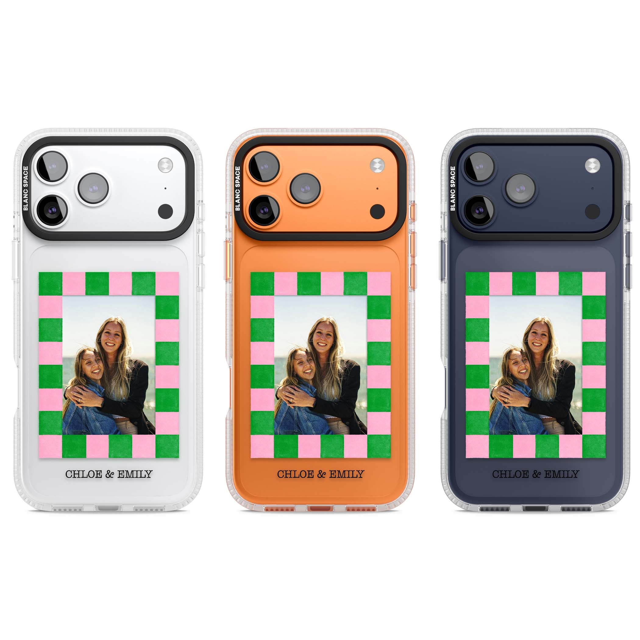 Riviera Check Photo cute iPhone case | Clear Case Impact Air case for iPhone 17 Pro, iPhone 17 Pro Max
