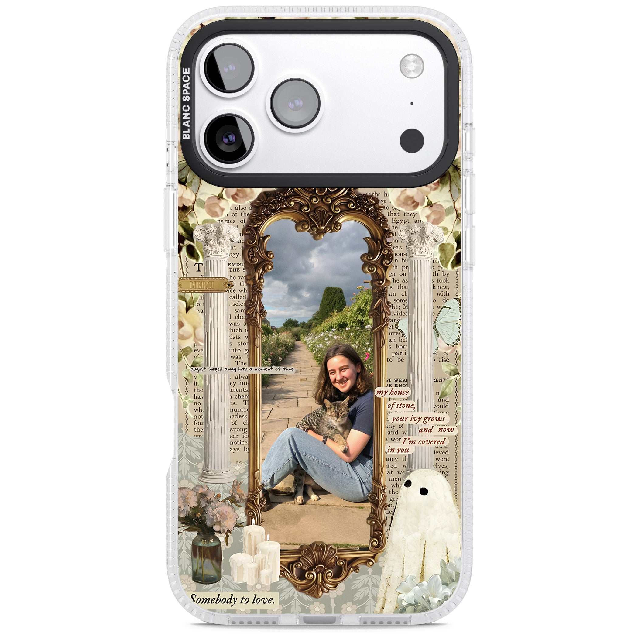 Personalised Soft Vintage Frame iPhone 17 Pro Impact Air Clear Phone Case