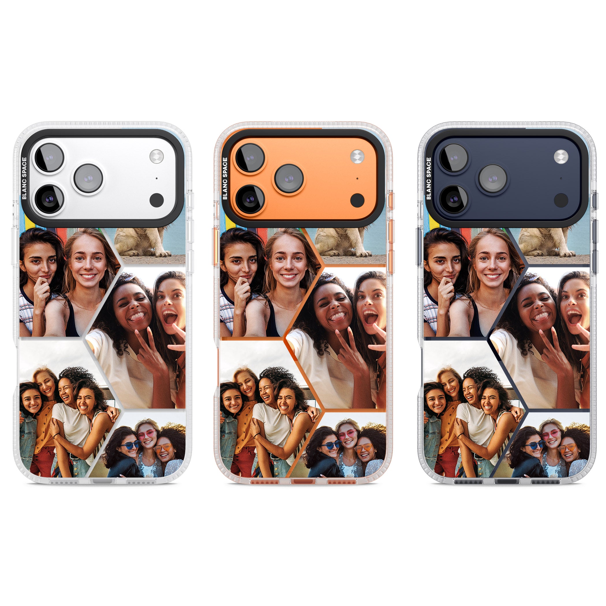 Personalised Beehive Photo Grid iPhone 17 Pro Impact Air Clear Phone Case APT Impact Protection