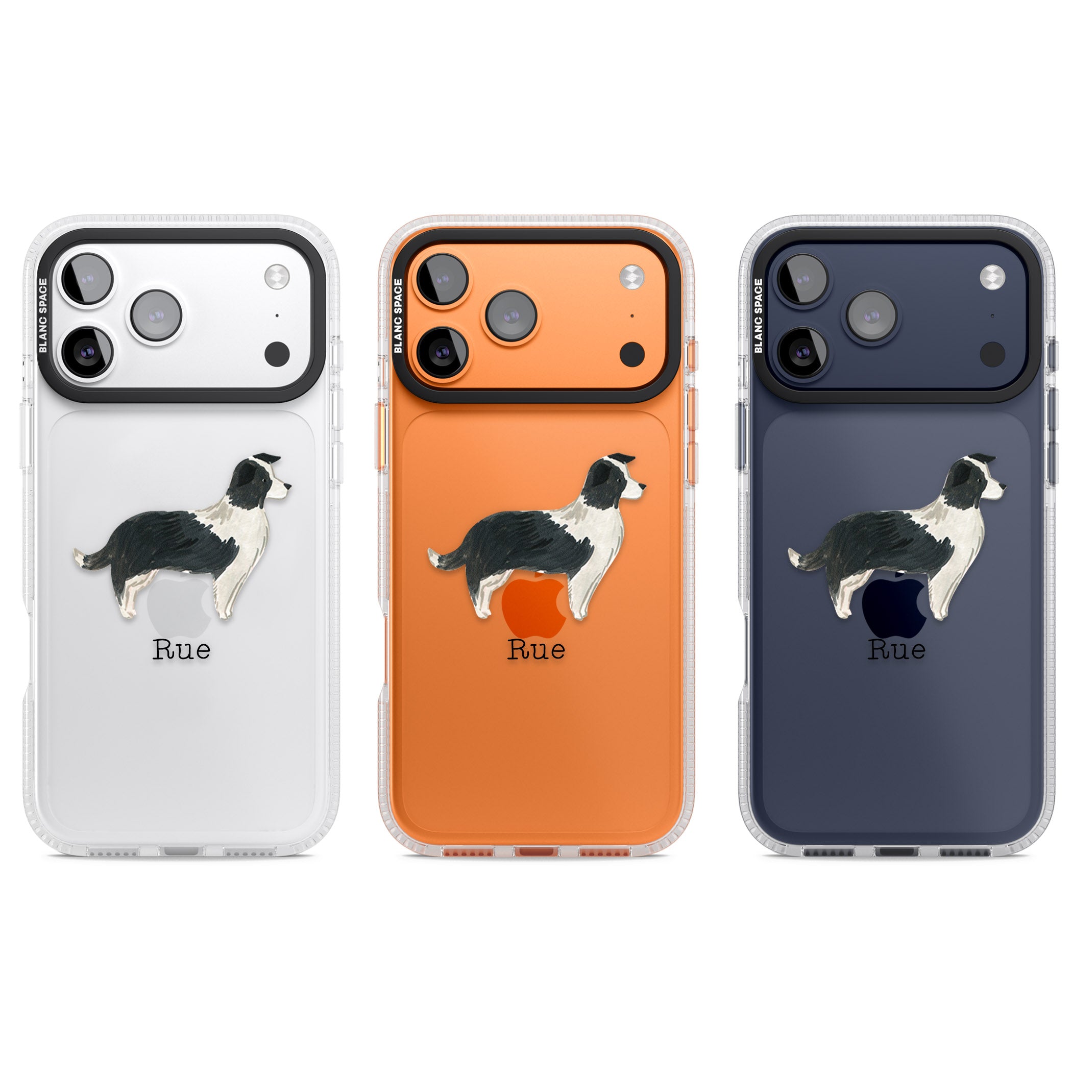 Personalised Border Collie iPhone 17 Pro Impact Air Clear Phone Case APT Impact Protection