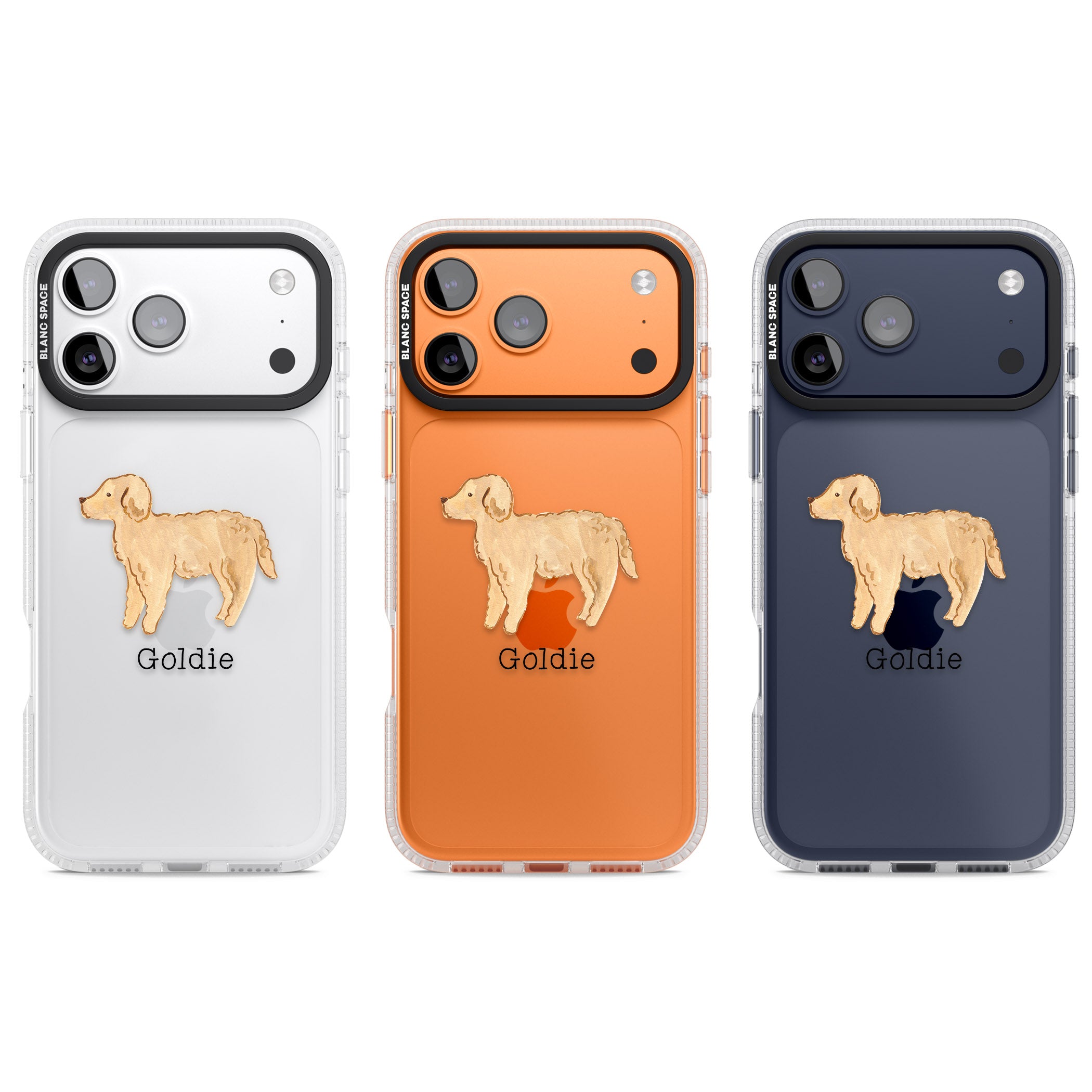 Personalised Goldendoodle iPhone 17 Pro Impact Air Clear Phone Case APT Impact Protection