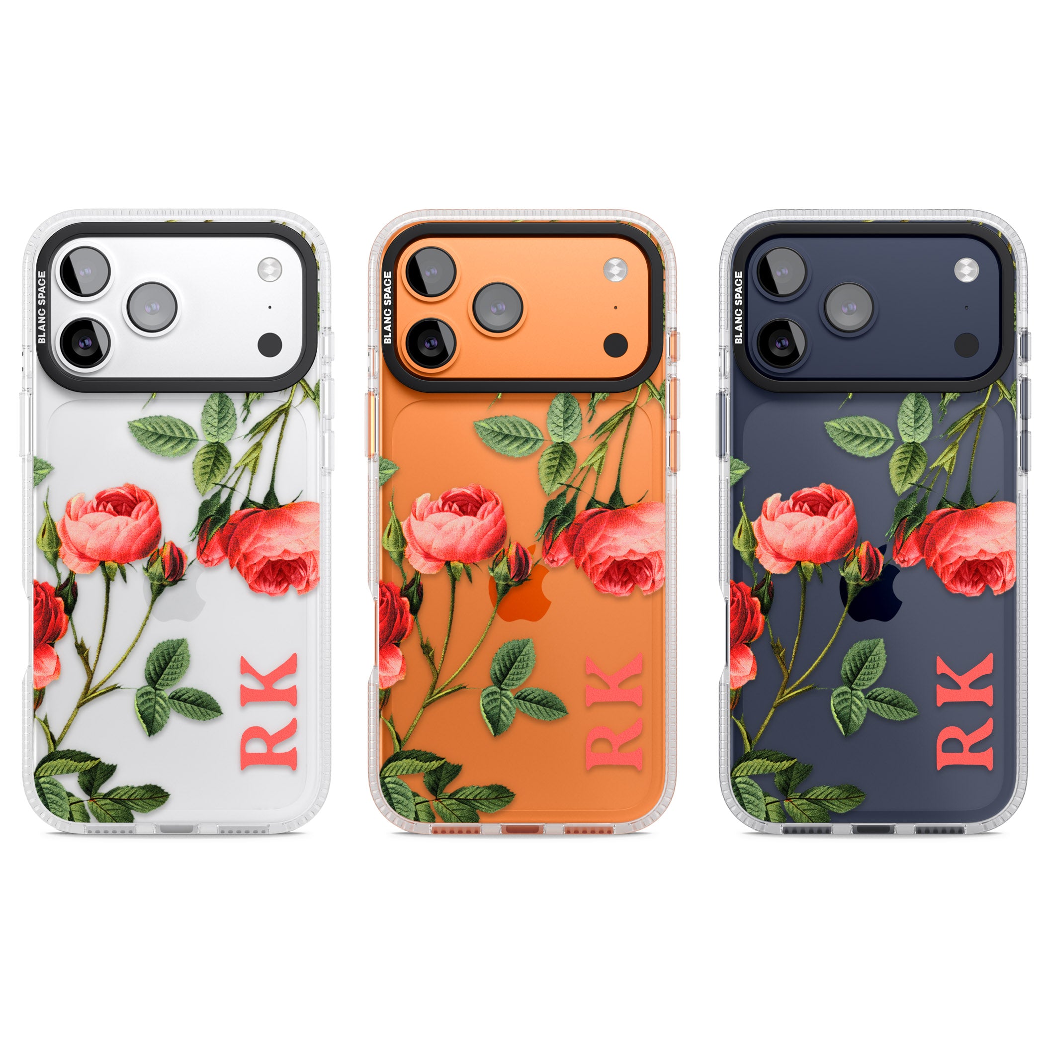 Personalised Vintage Floral Rose iPhone 17 Pro Impact Air Clear Phone Case APT Impact Protection