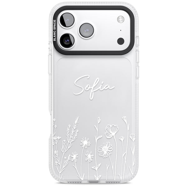 Personalised White Wildflowers