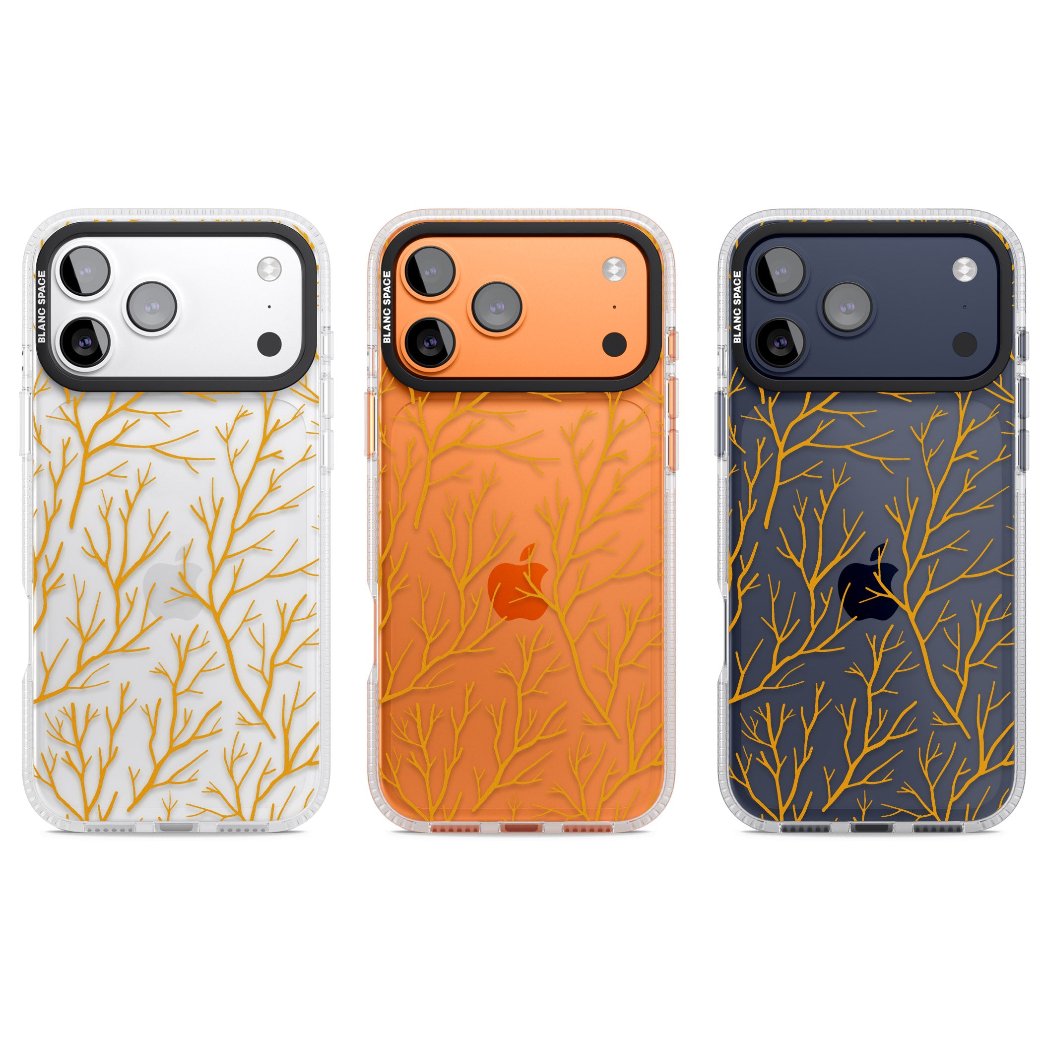 Personalised Bramble Branches iPhone 17 Pro Impact Air Clear Phone Case APT Impact Protection