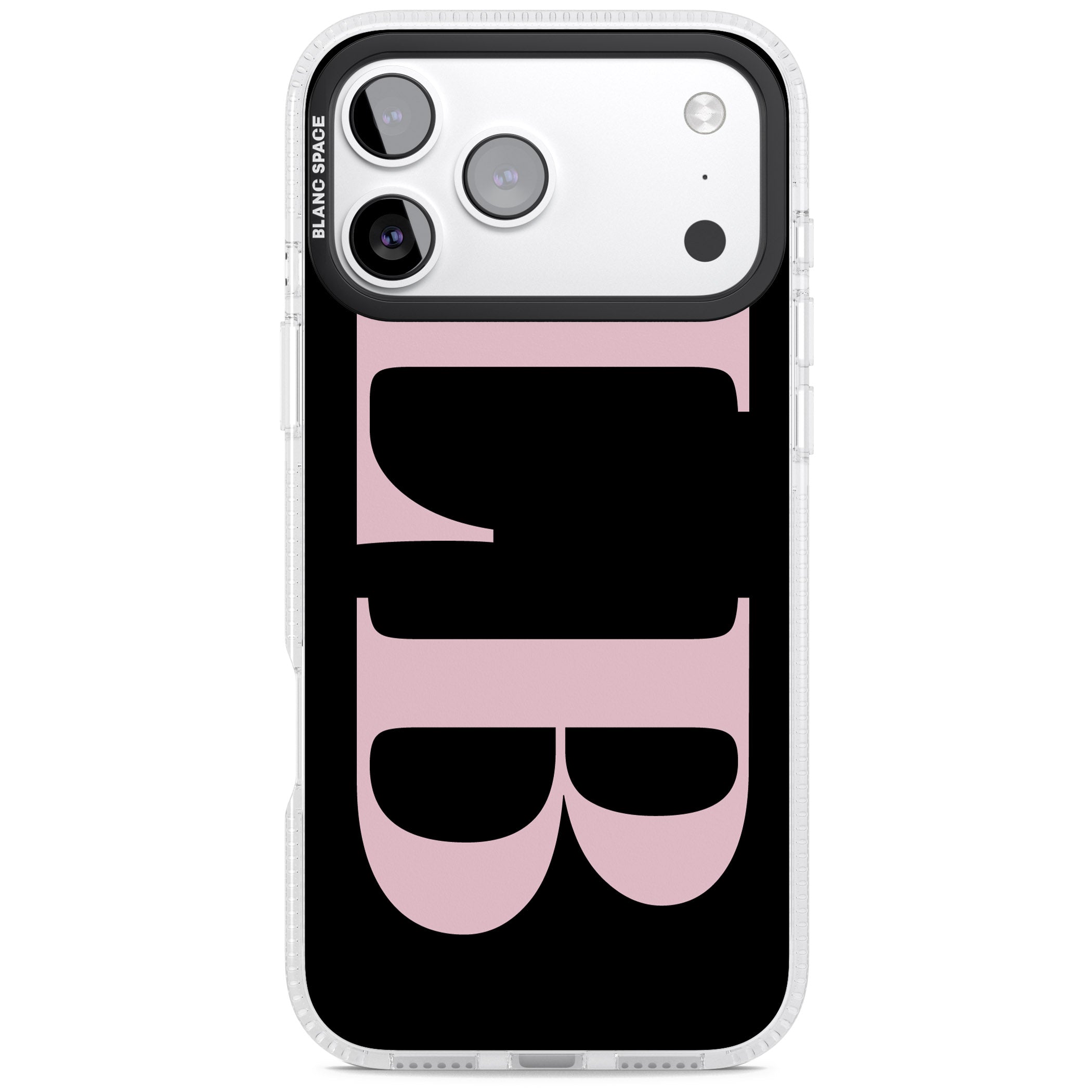 Personalised Pink & Black Green Letters iPhone 17 Pro Impact Air Clear Phone Case
