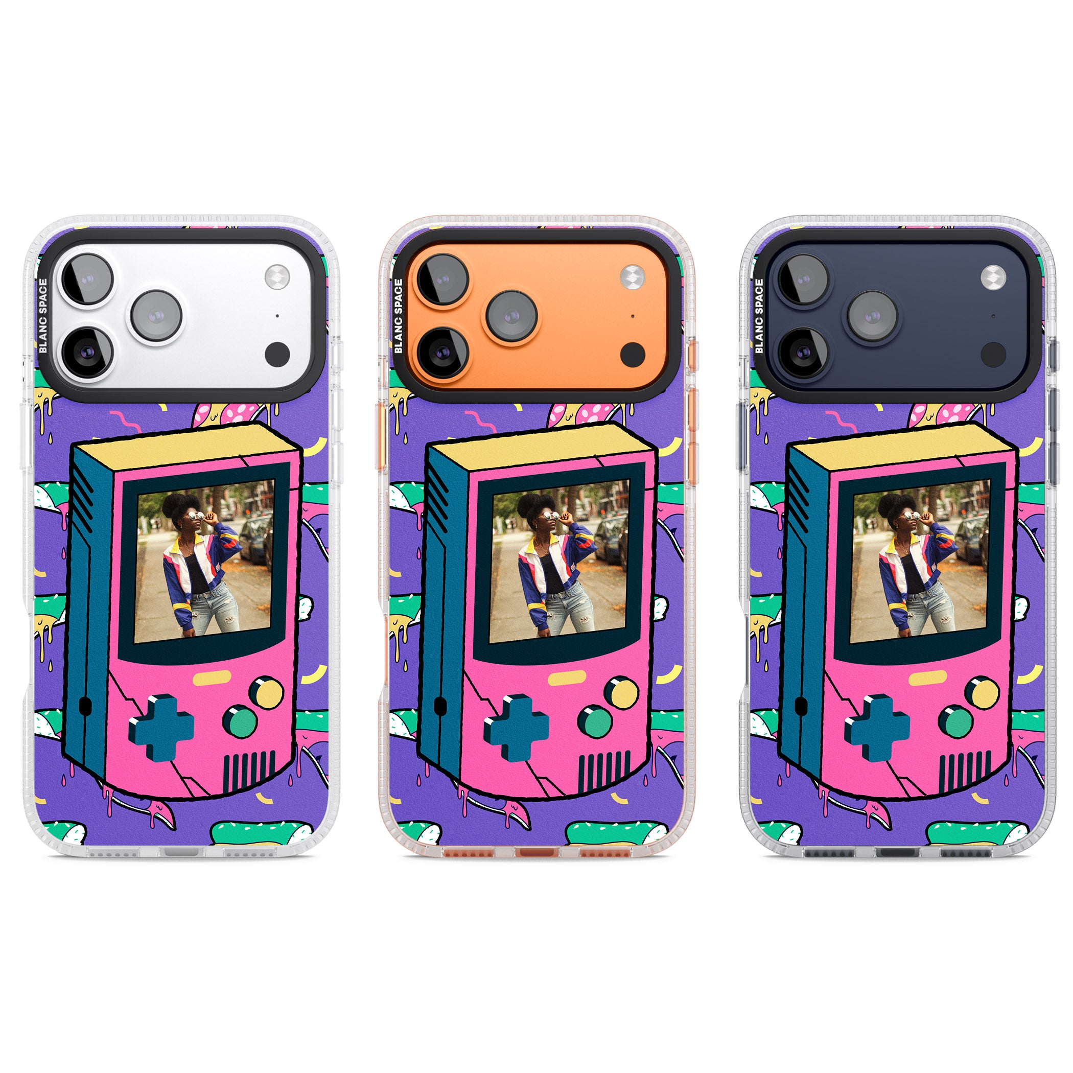 Personalised Retro Game Photo Case iPhone 17 Pro Impact Air Clear Phone Case APT Impact Protection