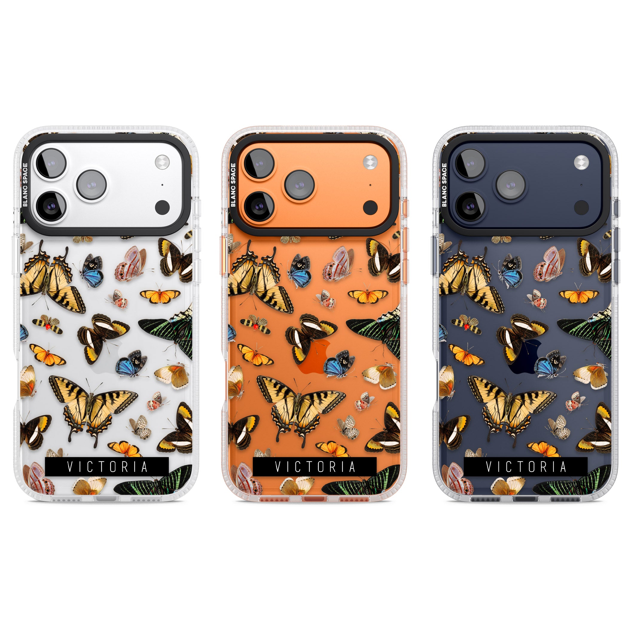 Personalised Butterfly Archive iPhone 17 Pro Impact Air Clear Phone Case APT Impact Protection