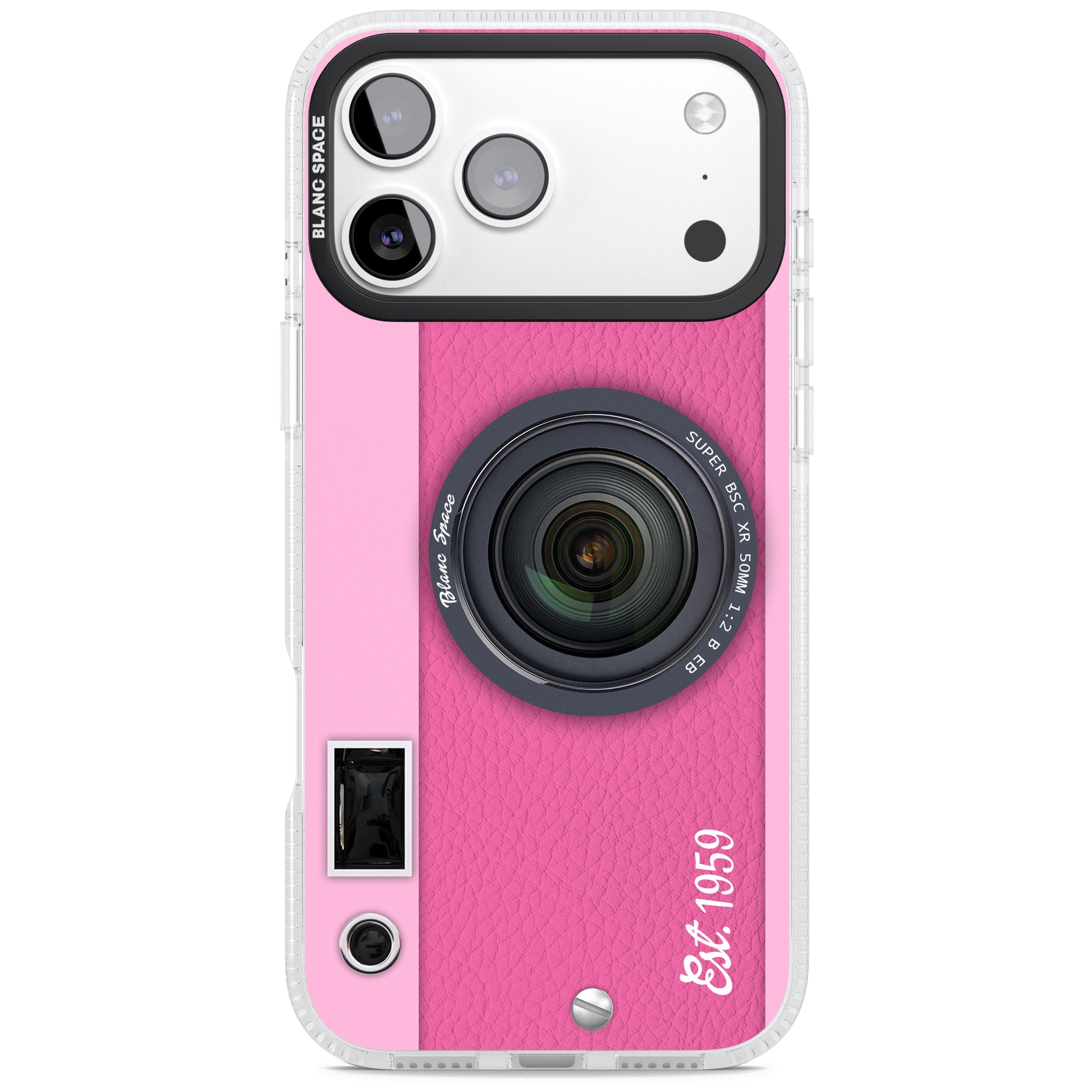 Personalised Pink Dream Camera iPhone 17 Pro Impact Air Clear Phone Case