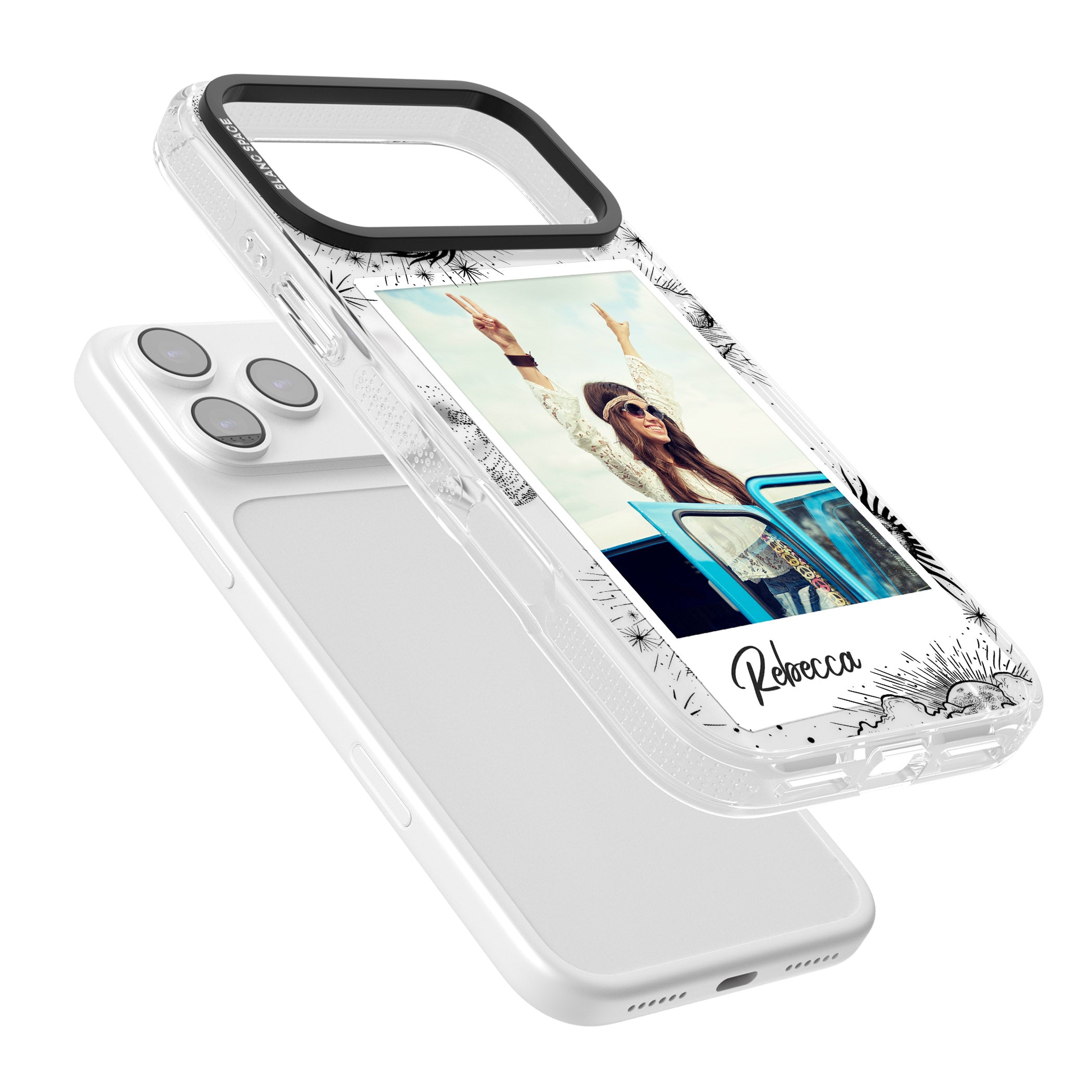 Personalised Astrology Instant Photo iPhone 17 Pro Impact Air Clear Phone Case Colours