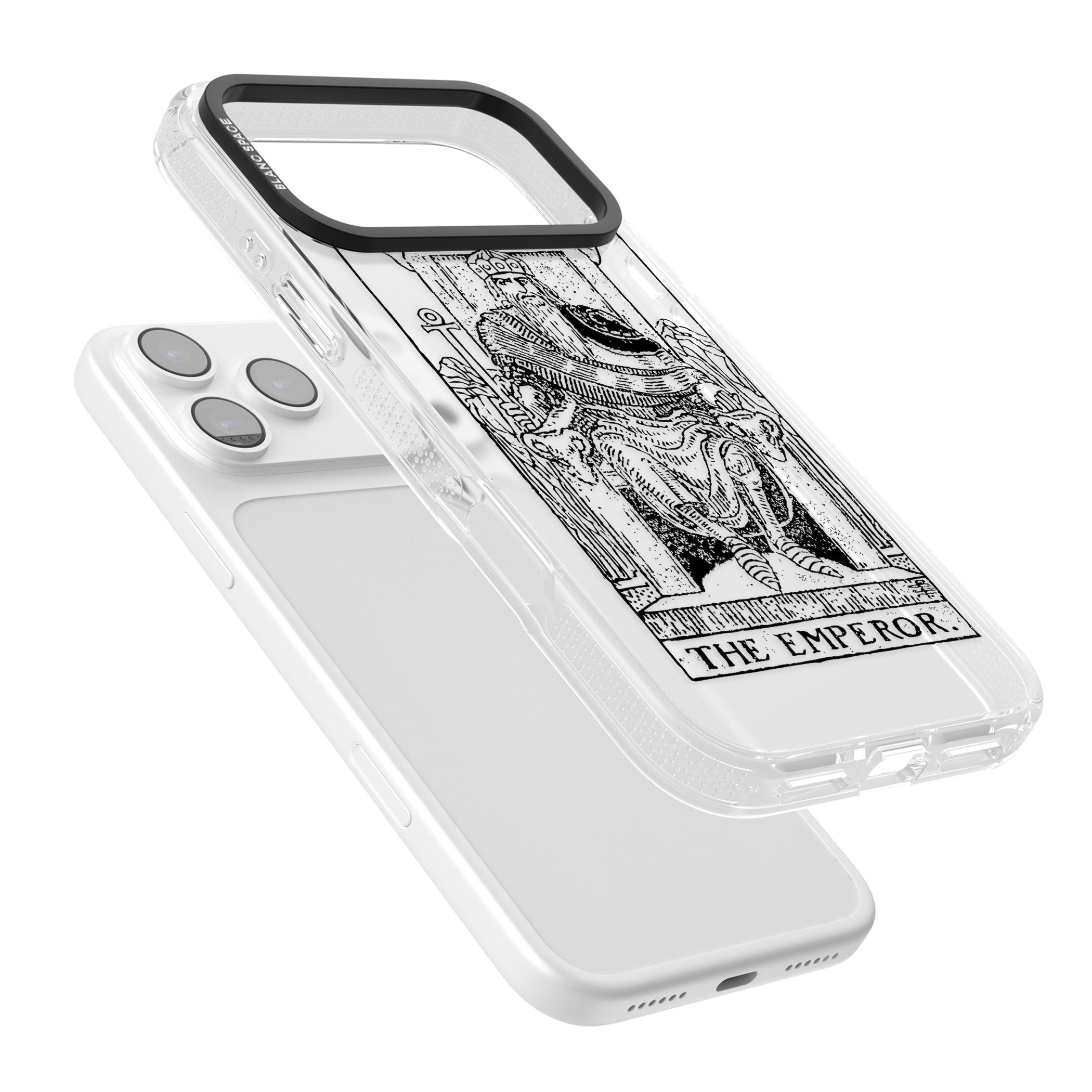 Personalised The Emperor Tarot iPhone 17 Pro Impact Air Clear Phone Case Colours