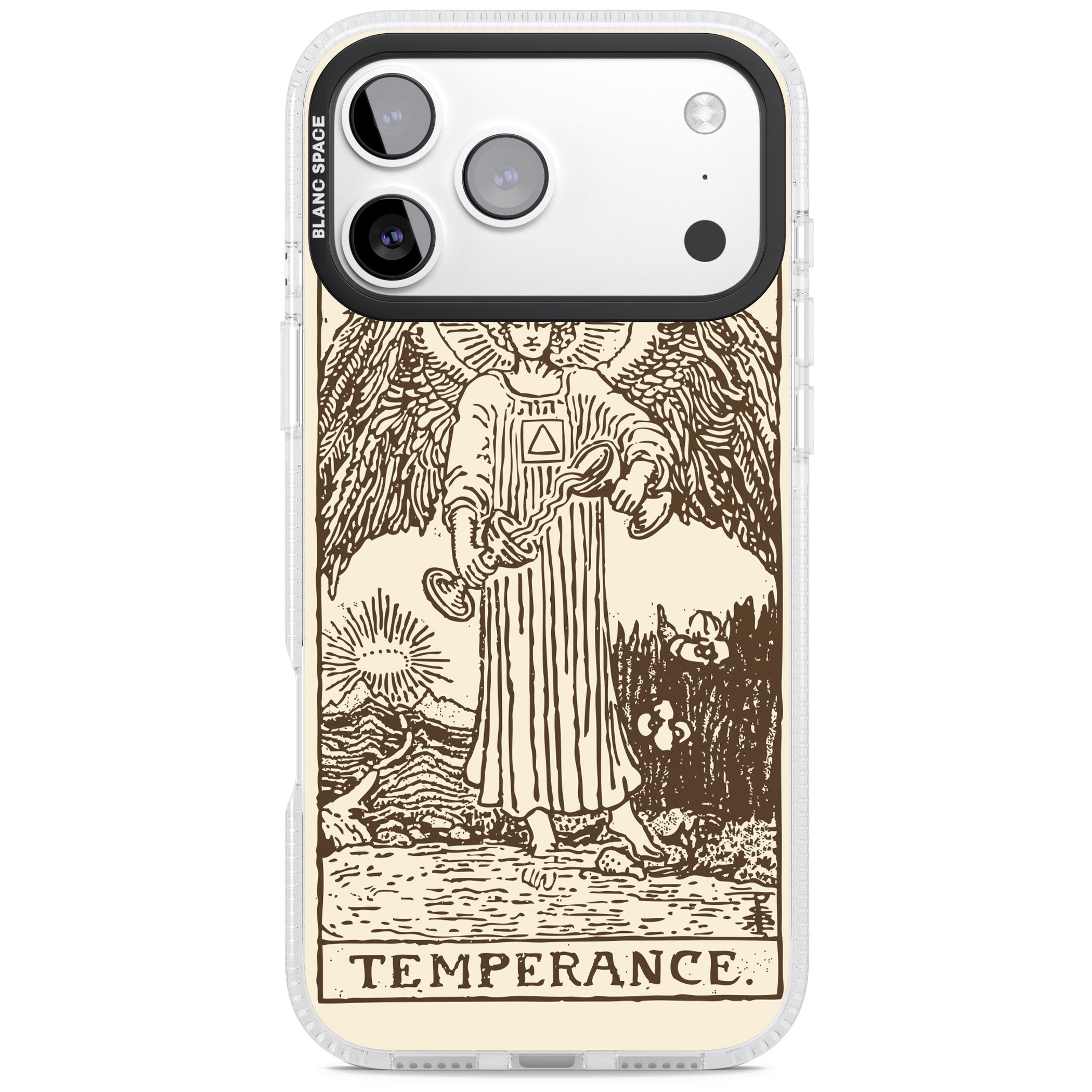 Personalised Temperance Tarot Card (Cream) iPhone 17 Pro Impact Air Clear Phone Case