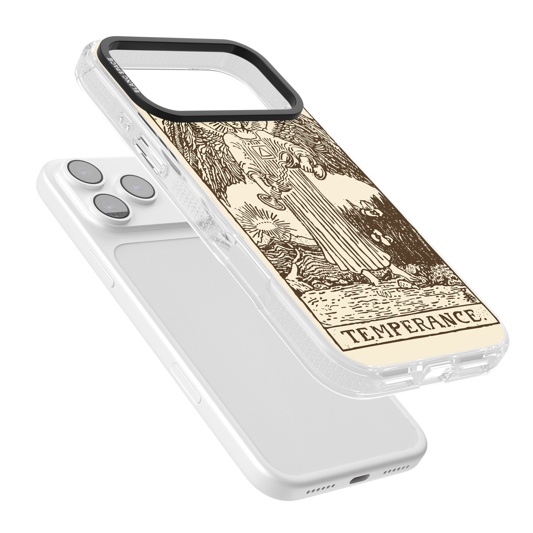 Personalised Temperance Tarot Card (Cream) iPhone 17 Pro Impact Air Clear Phone Case Colours