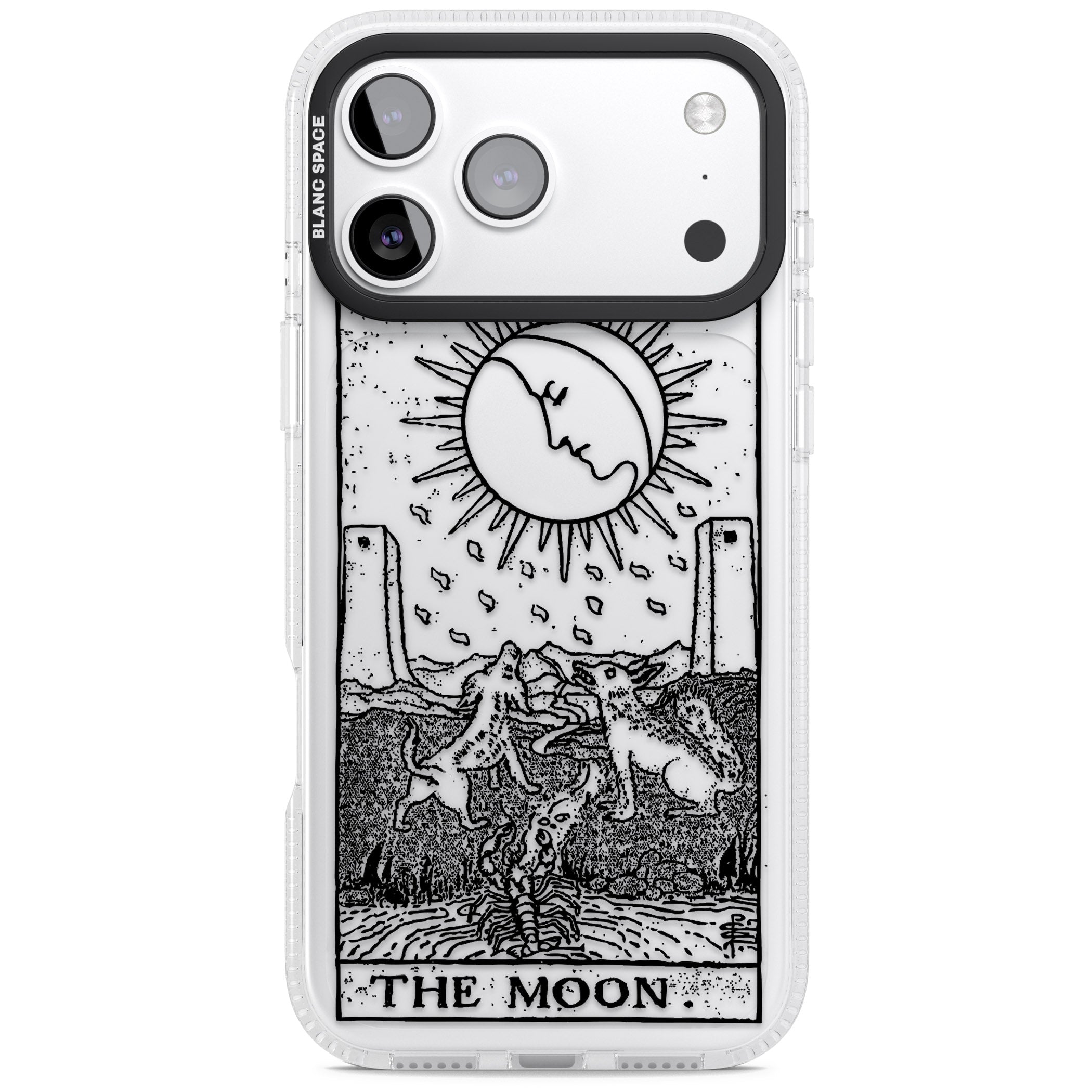 Personalised The Moon Tarot Card (Clear) iPhone 17 Pro Impact Air Clear Phone Case