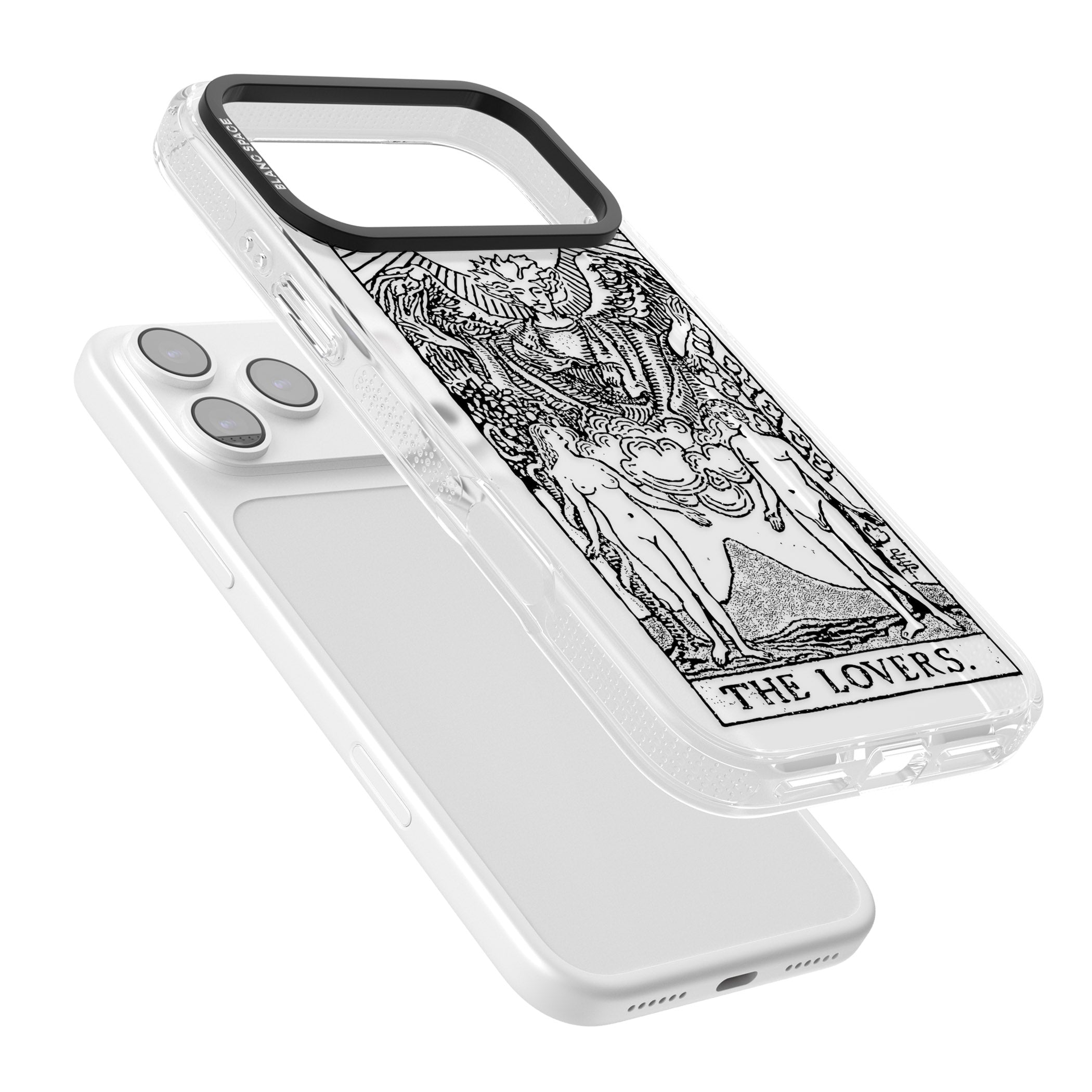 Personalised The Lovers Tarot Card (Clear) iPhone 17 Pro Impact Air Clear Phone Case Colours