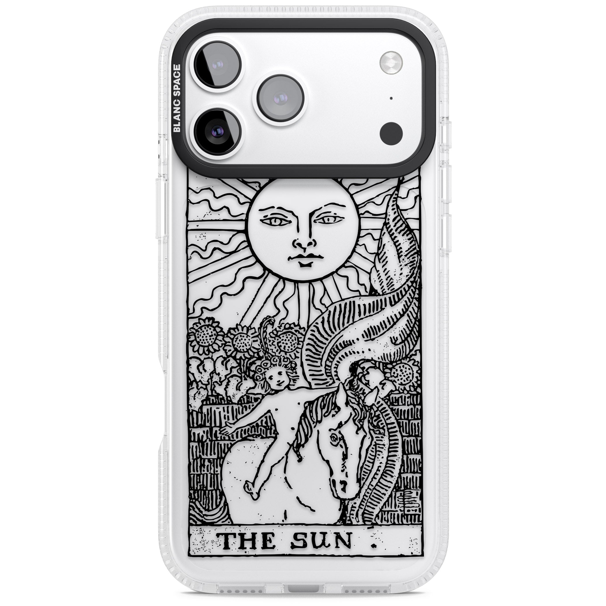 Personalised The Sun Tarot Card (Clear) iPhone 17 Pro Impact Air Clear Phone Case