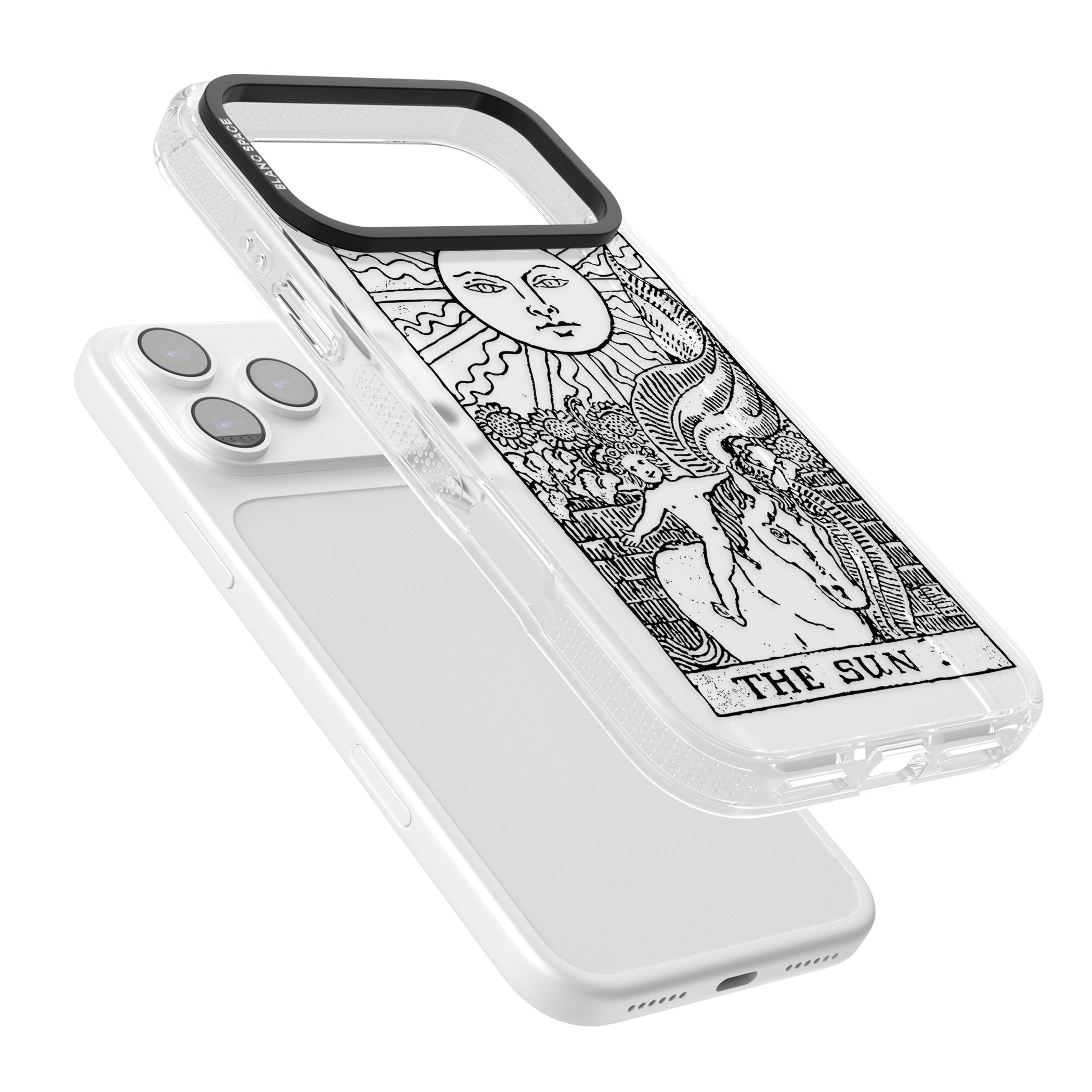 Personalised The Sun Tarot Card (Clear) iPhone 17 Pro Impact Air Clear Phone Case Colours