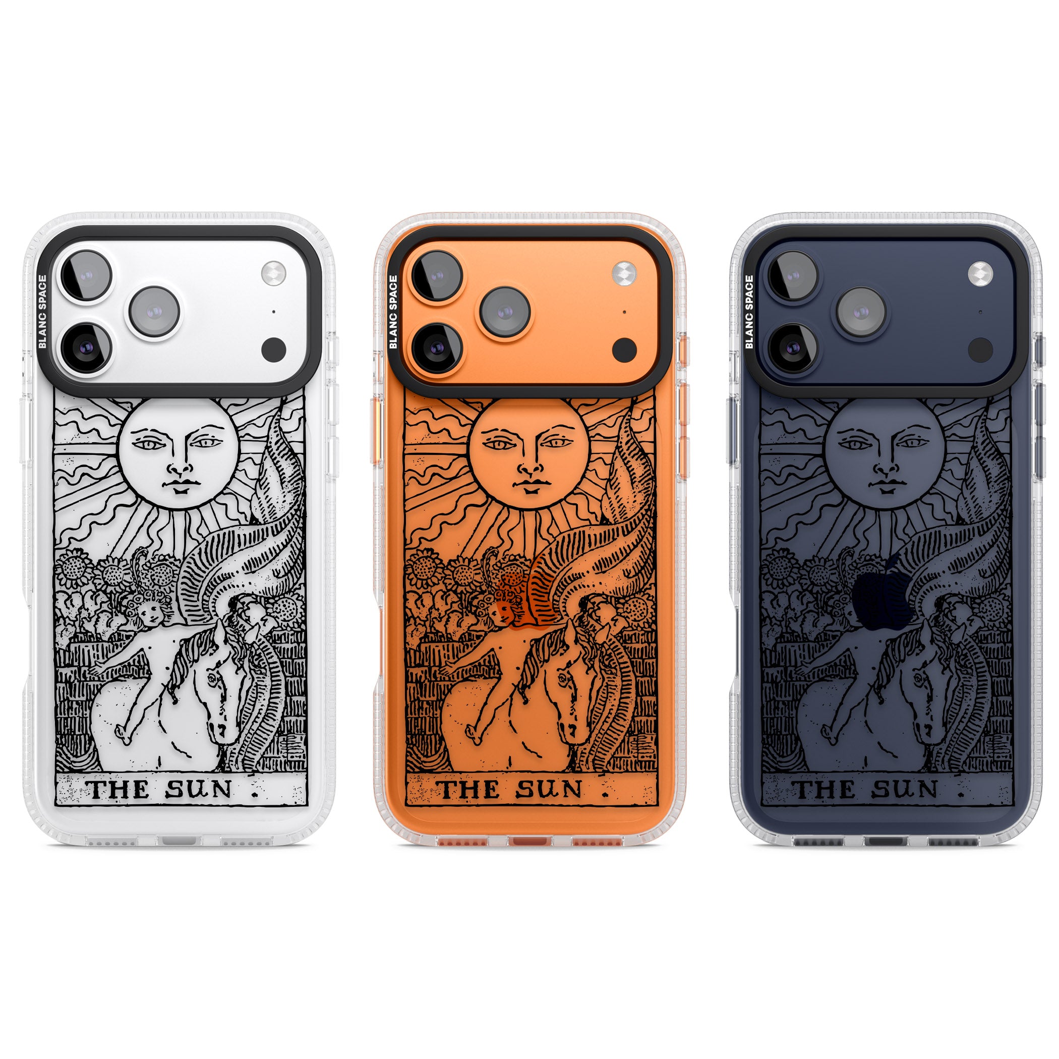 Personalised The Sun Tarot Card (Clear) iPhone 17 Pro Impact Air Clear Phone Case APT Impact Protection