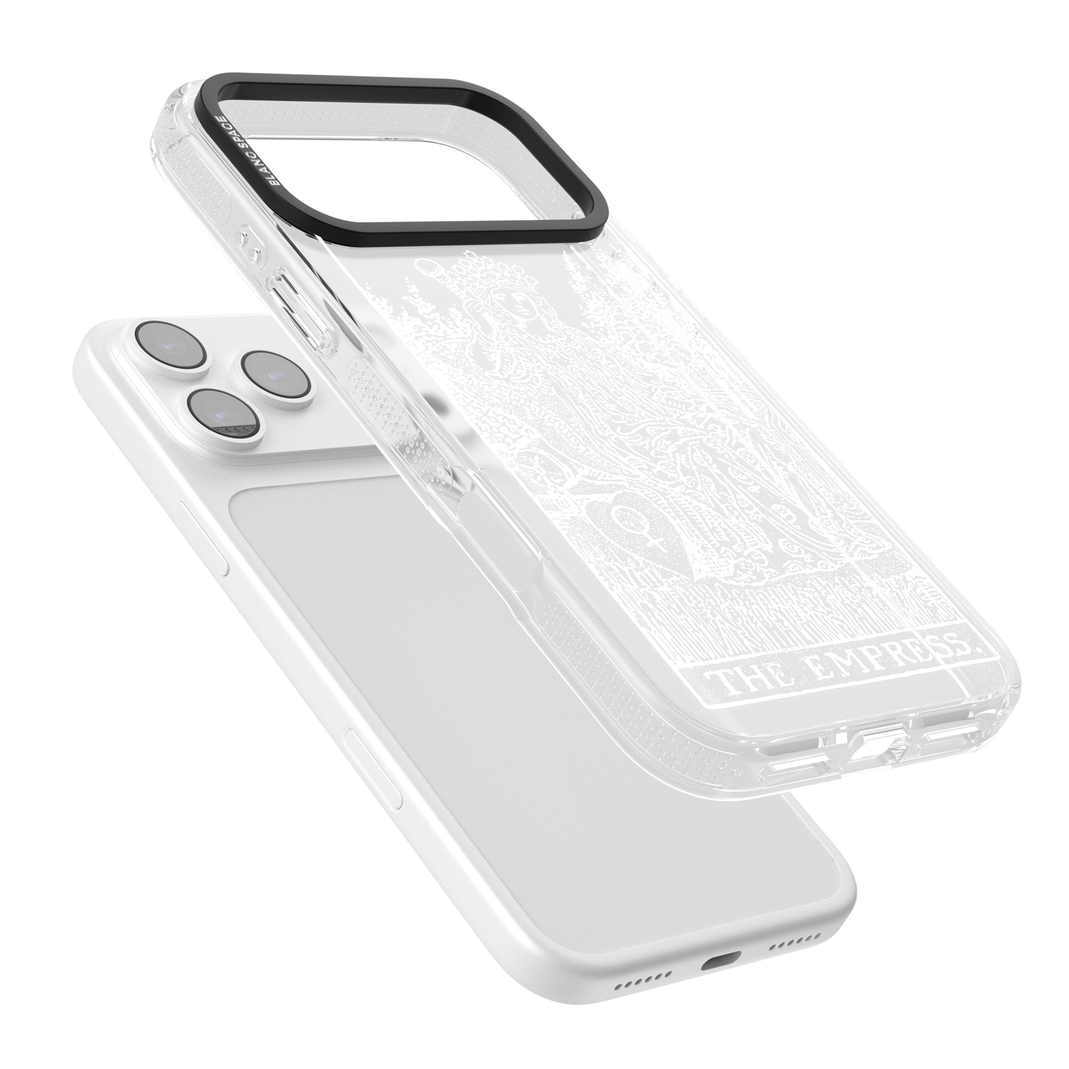 Personalised The Empress Tarot Card (White) iPhone 17 Pro Impact Air Clear Phone Case Colours