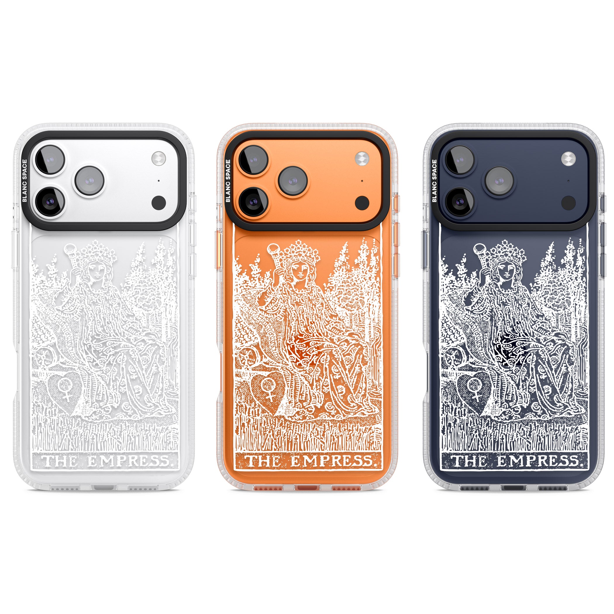 Personalised The Empress Tarot Card (White) iPhone 17 Pro Impact Air Clear Phone Case APT Impact Protection