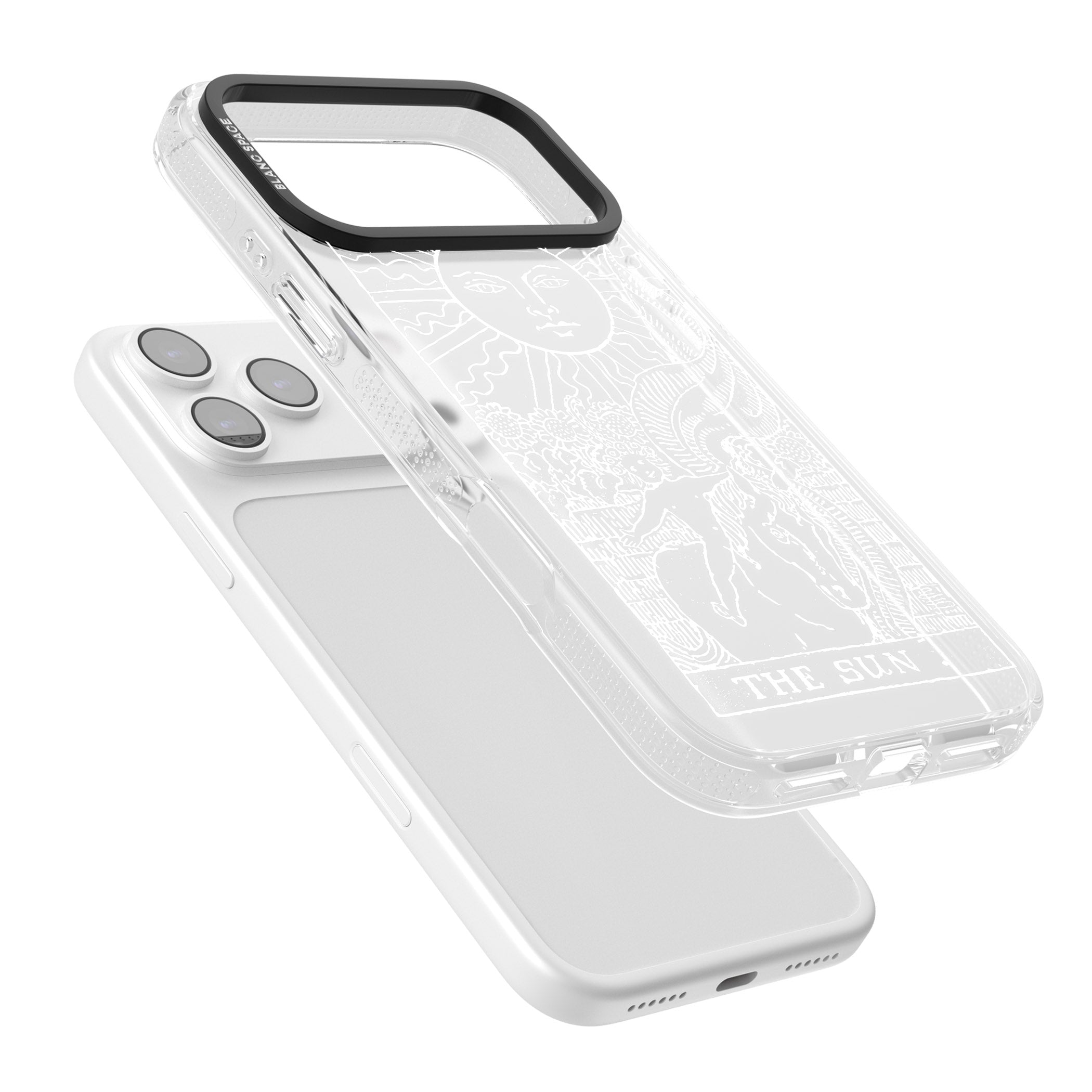 Personalised The Sun Tarot Card (White) iPhone 17 Pro Impact Air Clear Phone Case Colours