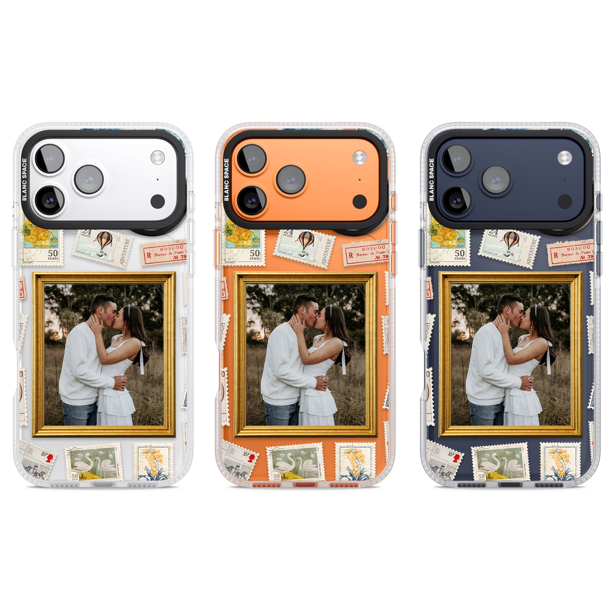 Personalised Vintage Photo Frame Collage iPhone 17 Pro Impact Air Clear Phone Case APT Impact Protection