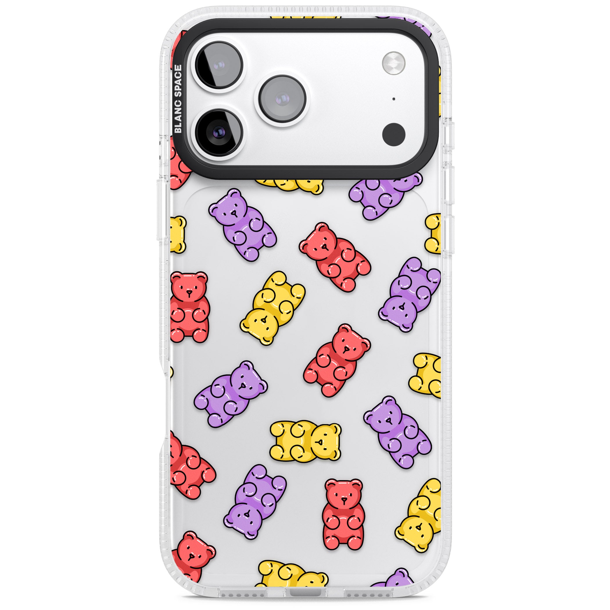 Gummy Bear Pattern iPhone 17 Pro Impact Air Clear Phone Case