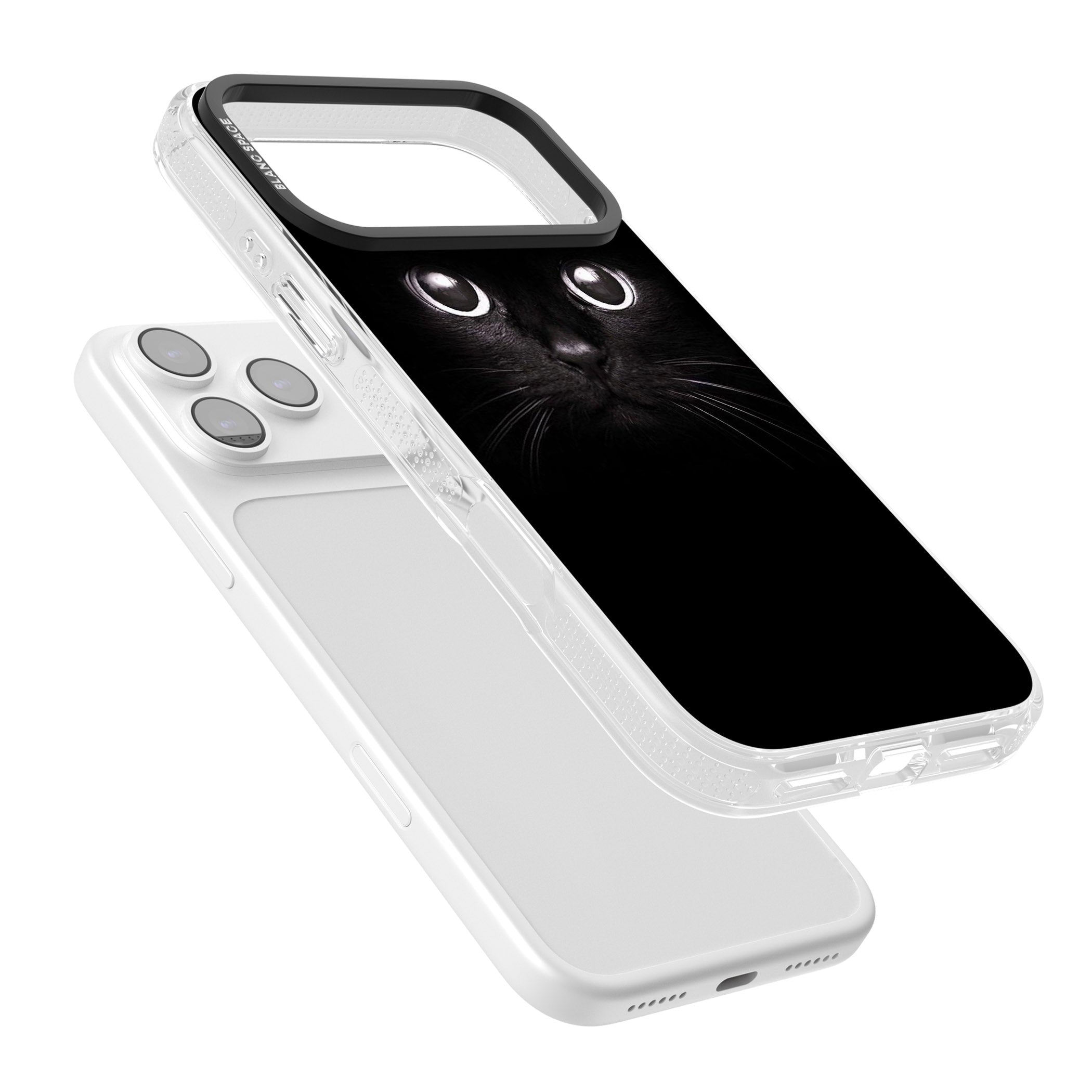 Black Cat iPhone 17 Pro Impact Air Clear Phone Case Colours