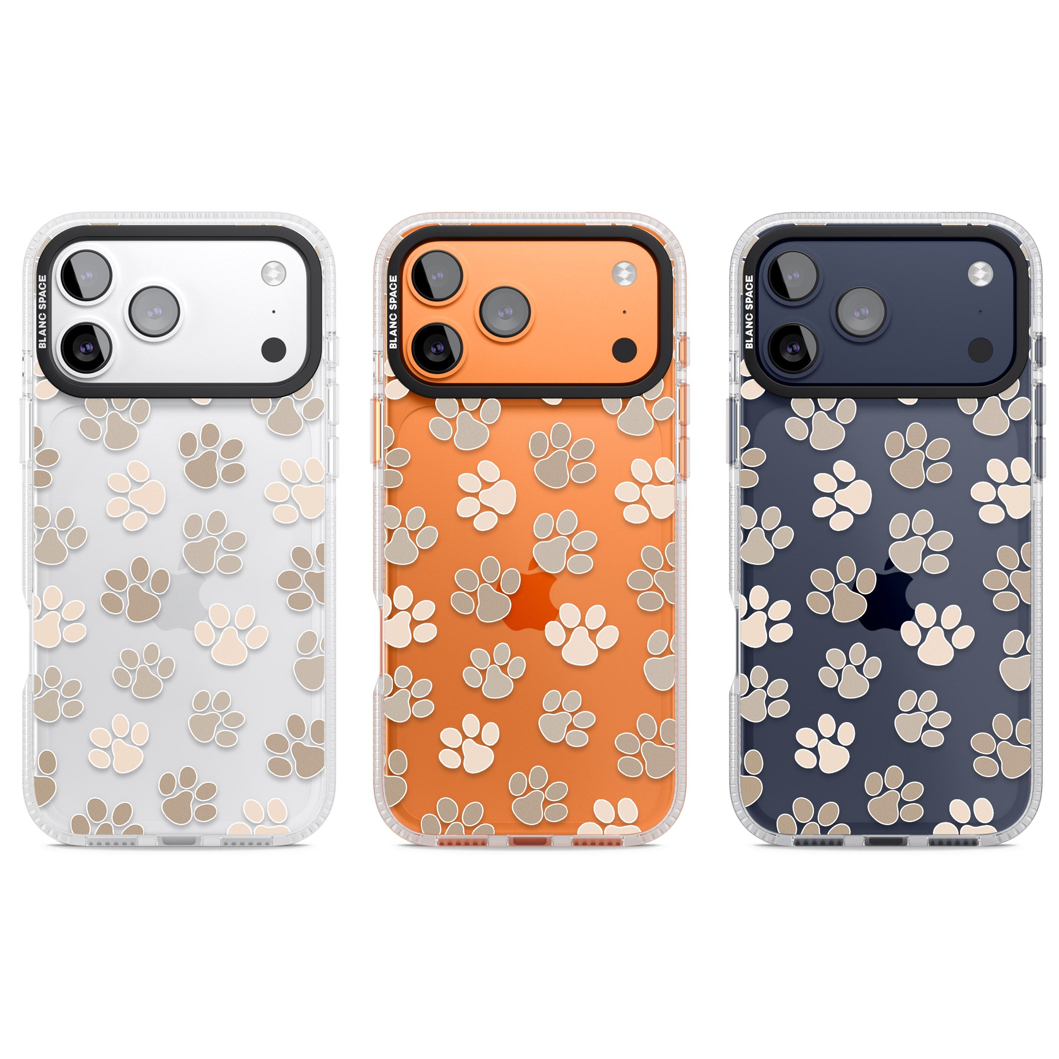 Paw Prints iPhone 17 Pro Impact Air Clear Phone Case APT Impact Protection