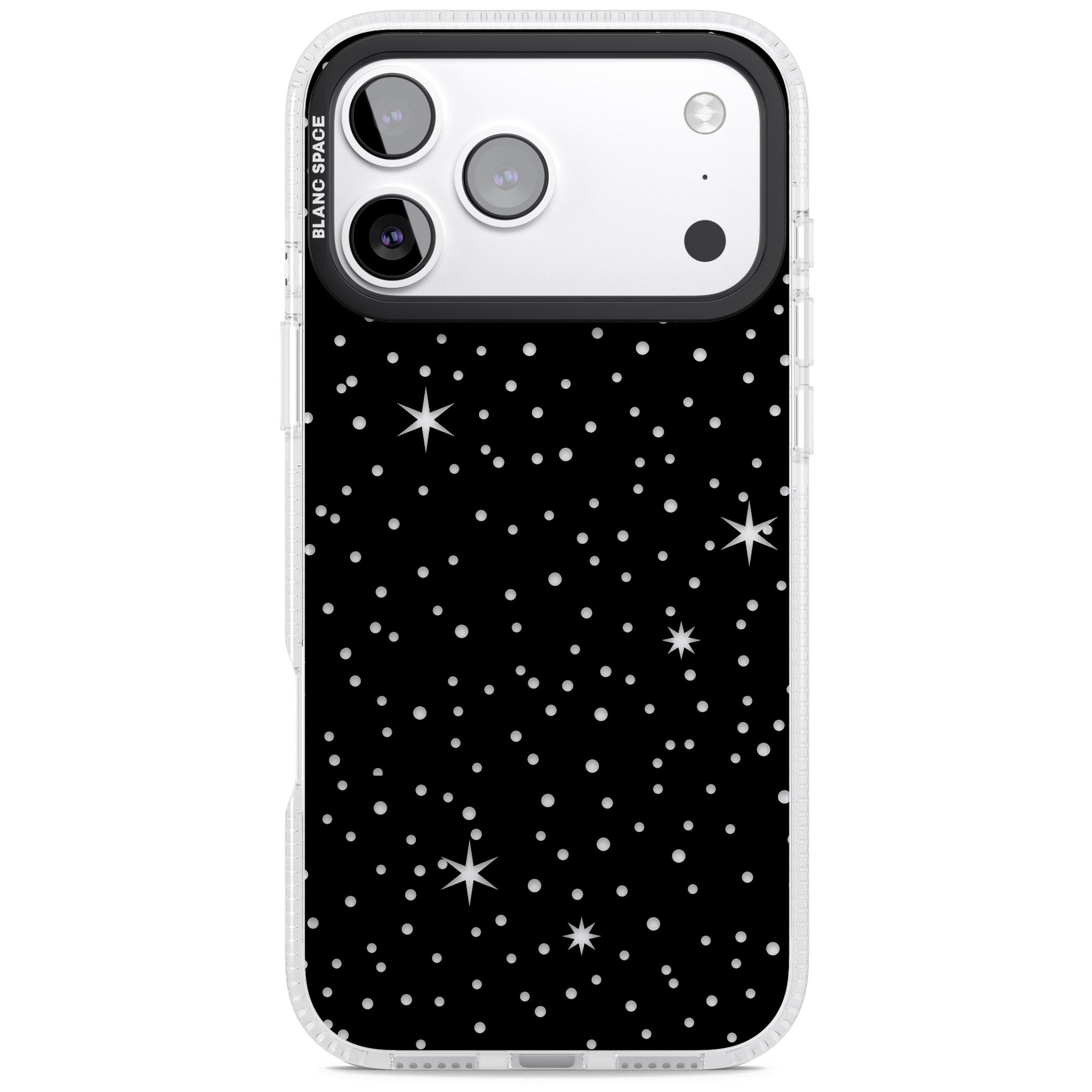 Celestial Cut Out Stars iPhone 17 Pro Impact Air Clear Phone Case