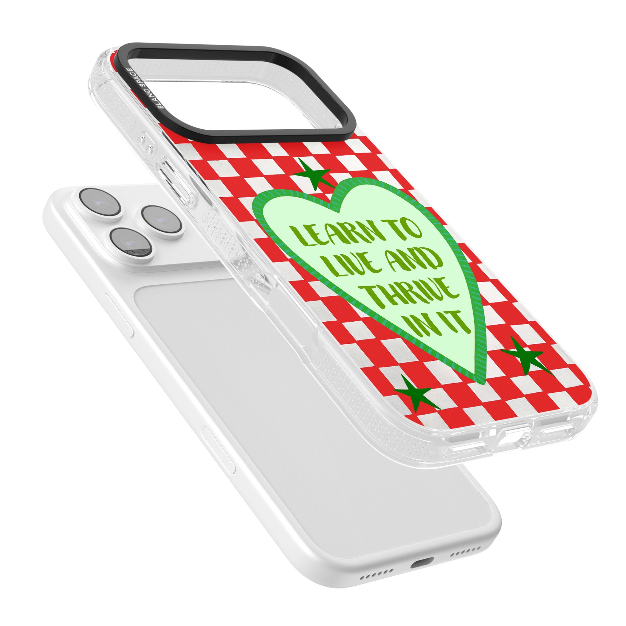 Learn To Live iPhone 17 Pro Impact Air Clear Phone Case Colours