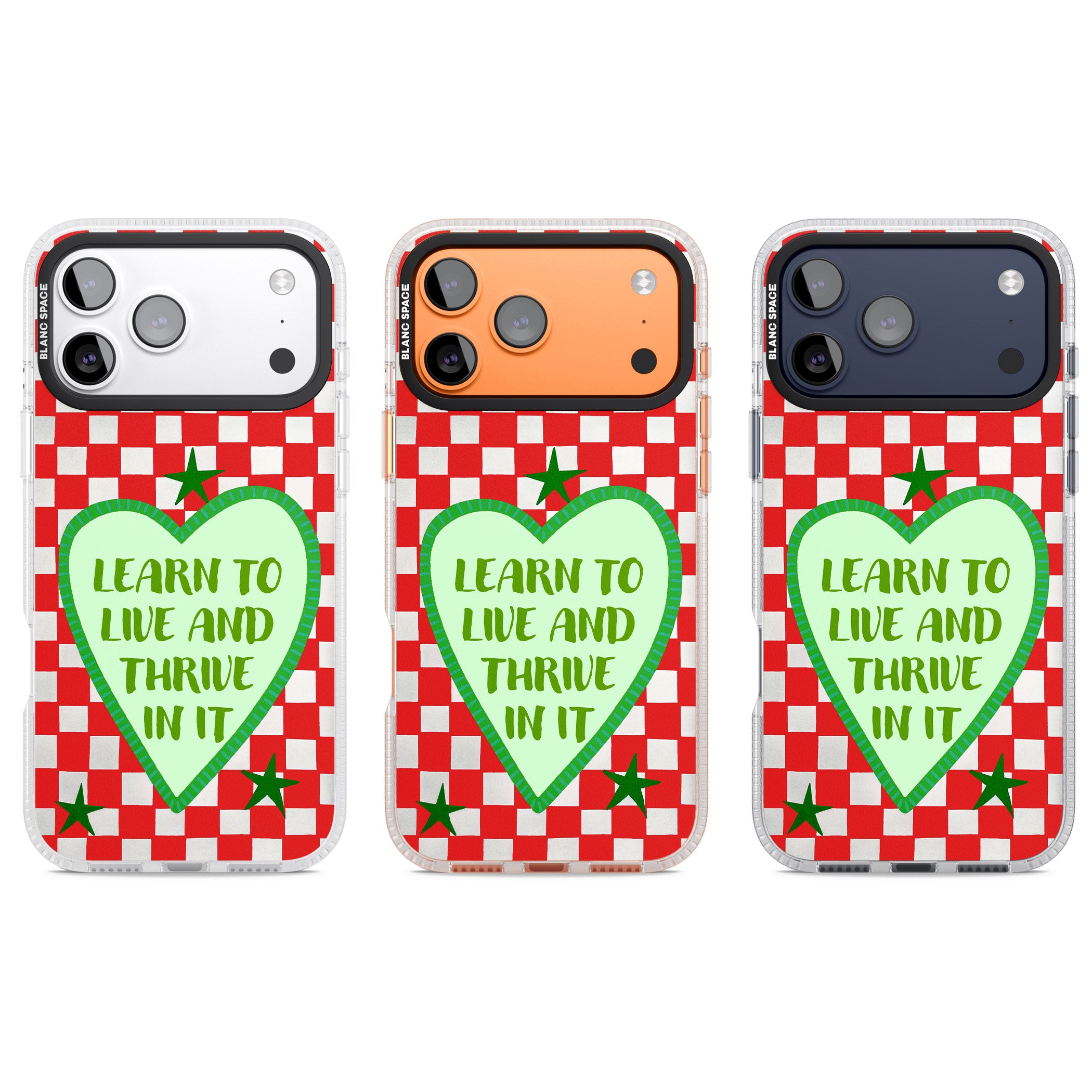 Learn To Live iPhone 17 Pro Impact Air Clear Phone Case APT Impact Protection