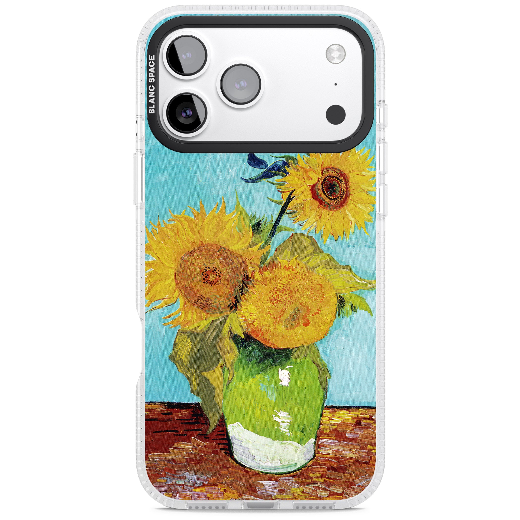 Vase With Three Sunflowers iPhone 17 Pro Impact Air Clear Phone Case
