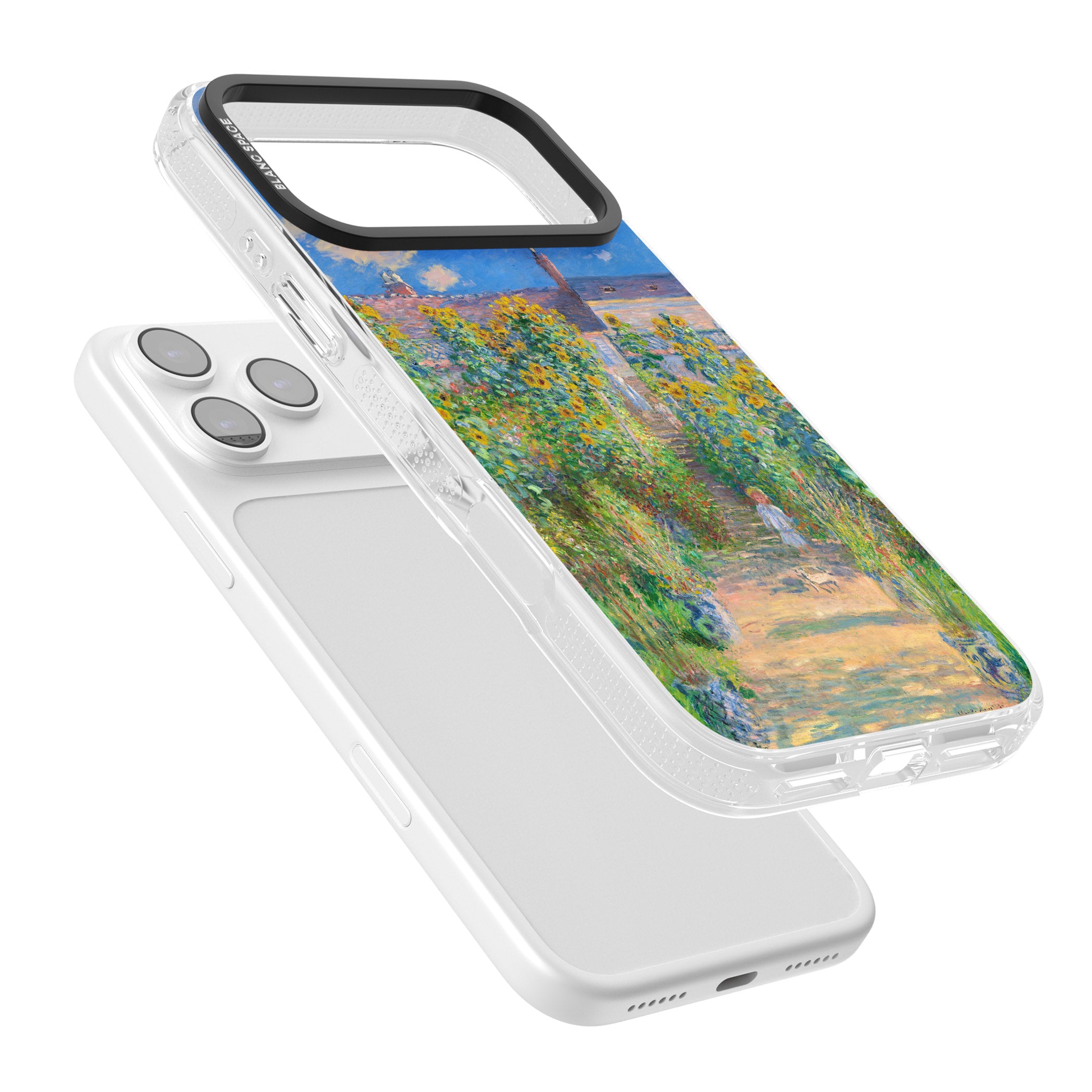 Garden at Vetheuil iPhone 17 Pro Impact Air Clear Phone Case Colours