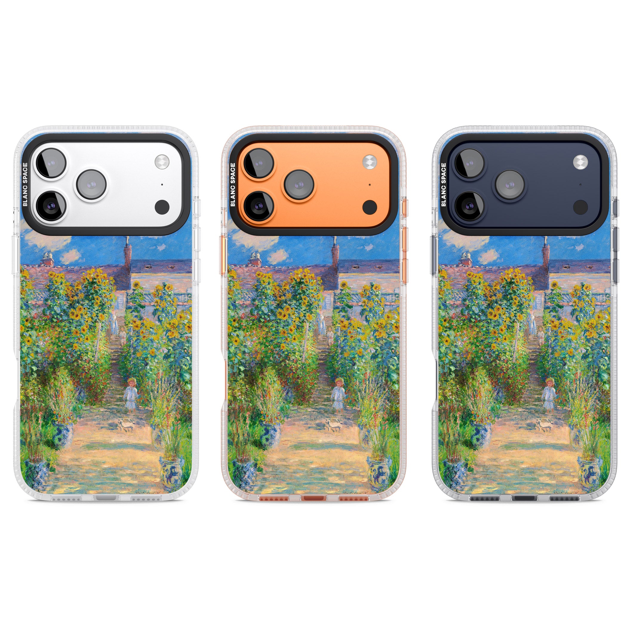 Garden at Vetheuil iPhone 17 Pro Impact Air Clear Phone Case APT Impact Protection