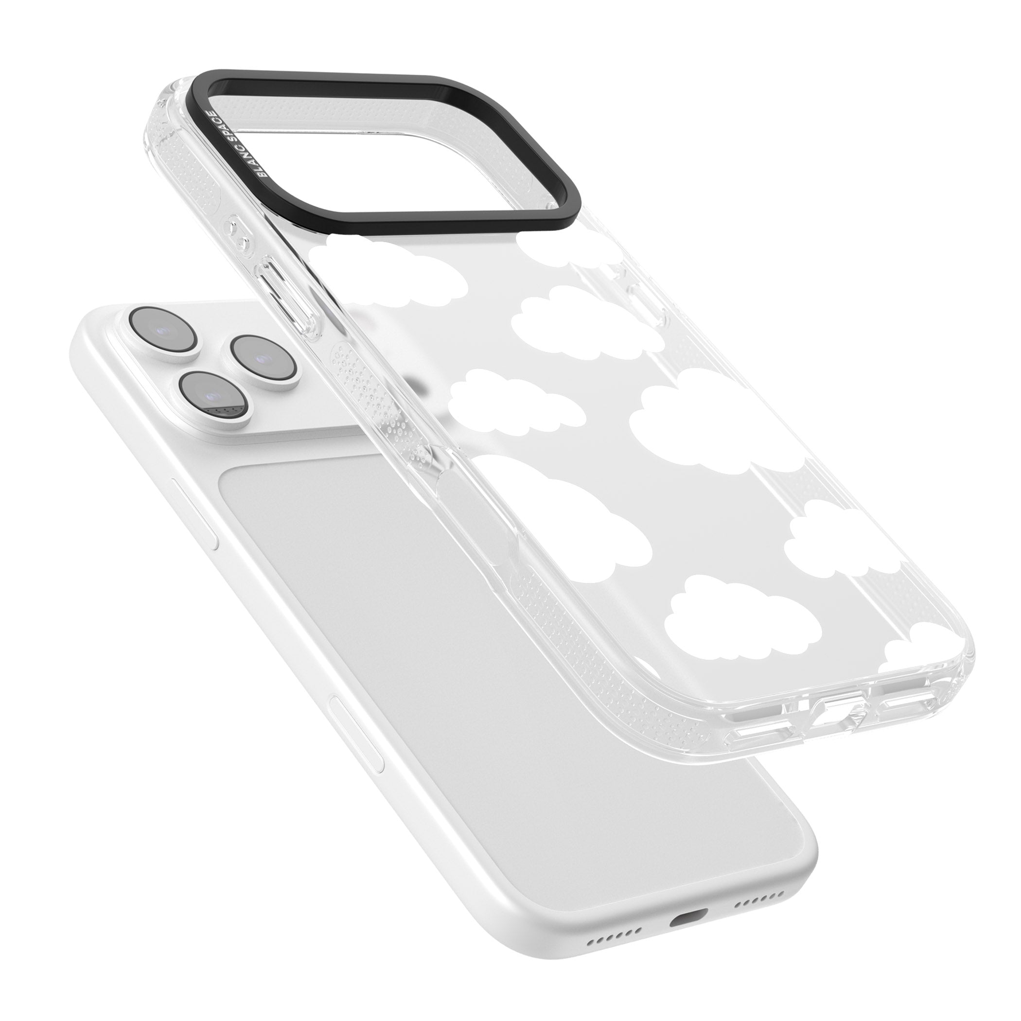 Cloud Pattern iPhone 17 Pro Impact Air Clear Phone Case Colours